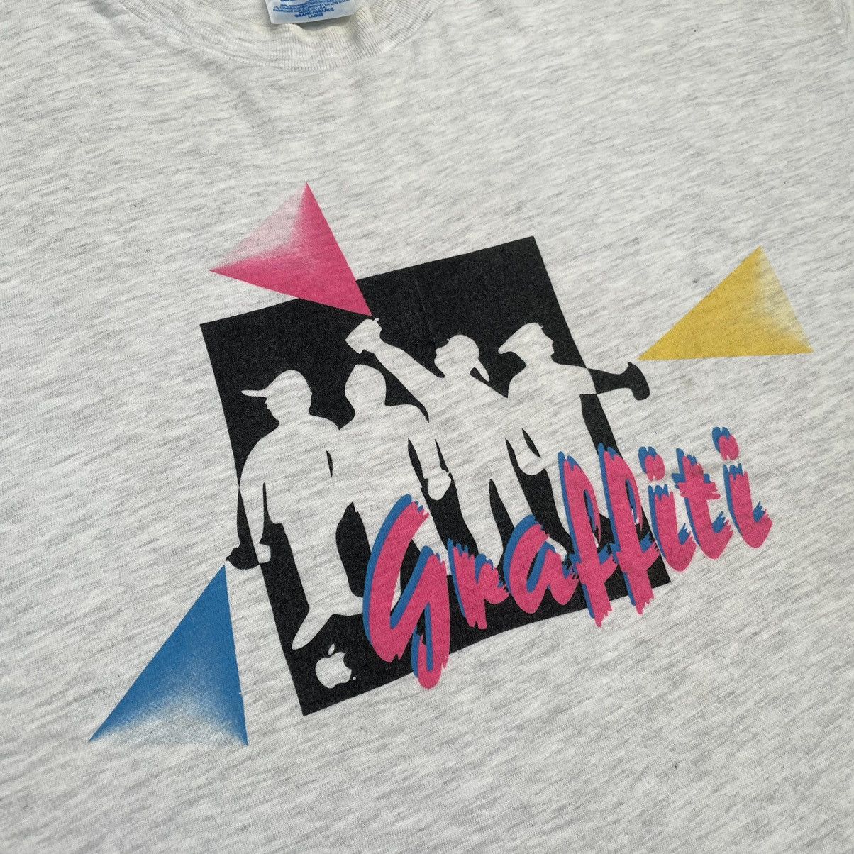 Apple × Hanes × Vintage Vintage 90s Apple computer graffiti tech t shirt tee Hanes Size US L / EU 52-54 / 3 - 3 Thumbnail
