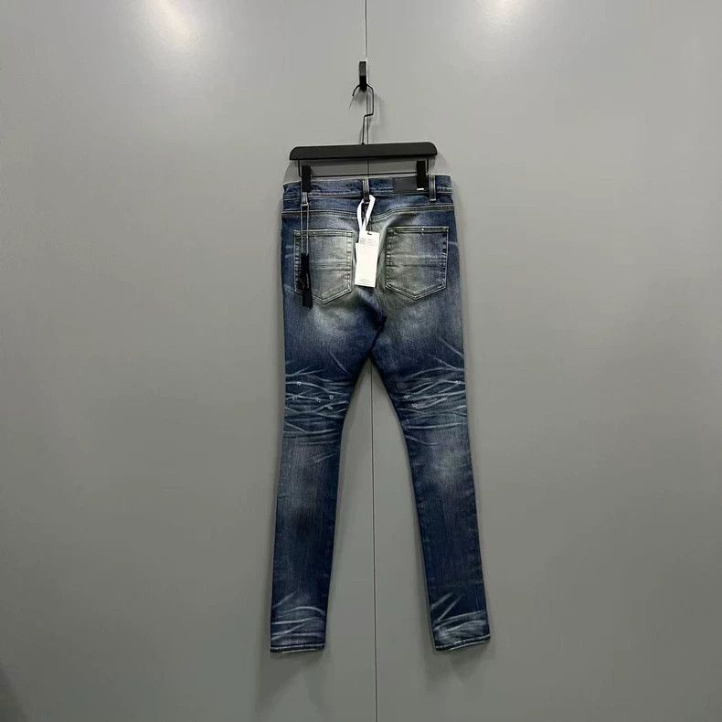 Amiri Amiri blue destroyed jeans Size US 32 / EU 48 - 2 Thumbnail