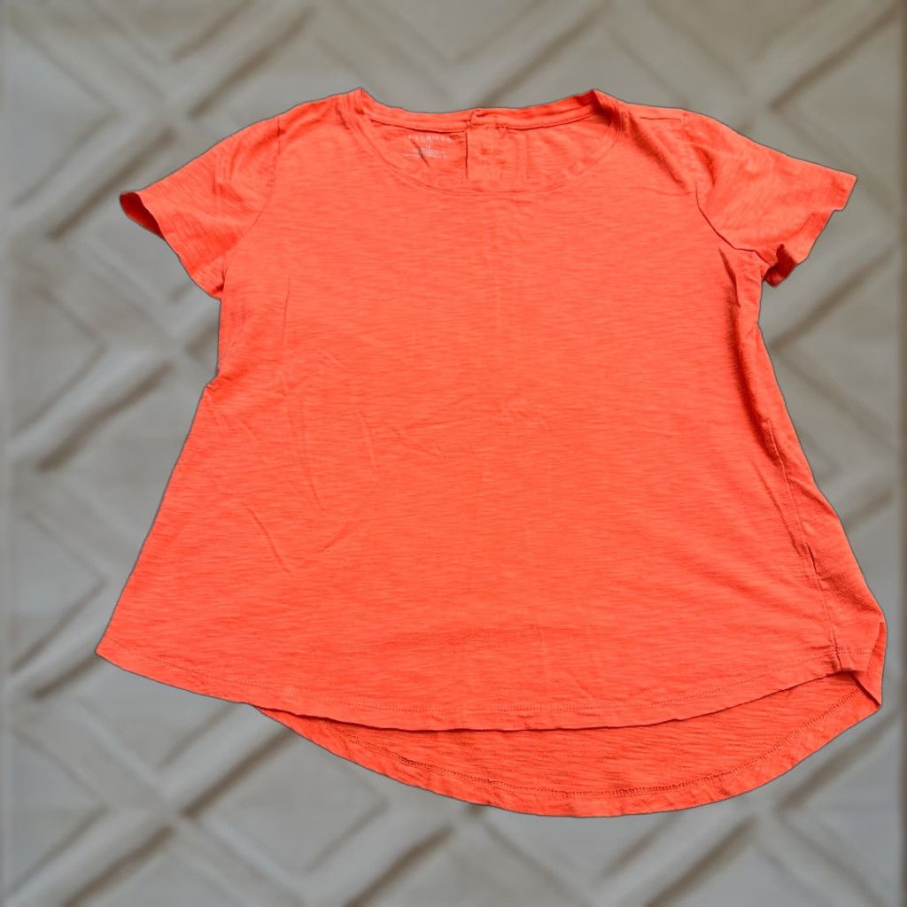 Talbots Talbots Petite T-Shirt Shirt Womens L Orange Round Neck Short Sleeve Basic Everyday Casual Size L / US 10 / IT 46 - 1 Thumbnail
