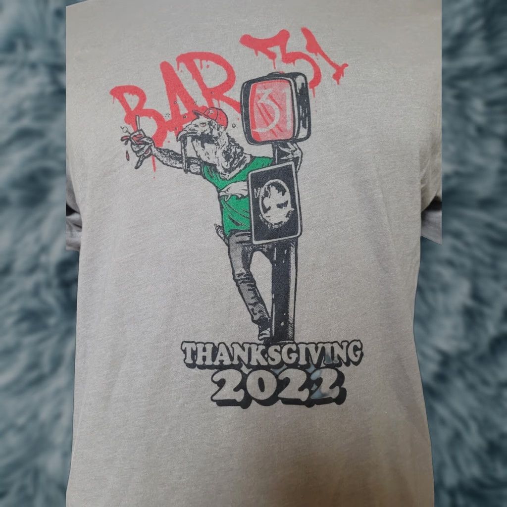 Next Level Bar 31 Ambler PA T Shirt Large Gray Next Level 60% Cotton 40% Polyester Crew Neck Short Sleeve Men Logo Restaurants, Bars Size US L / EU 52-54 / 3 - 1 Thumbnail
