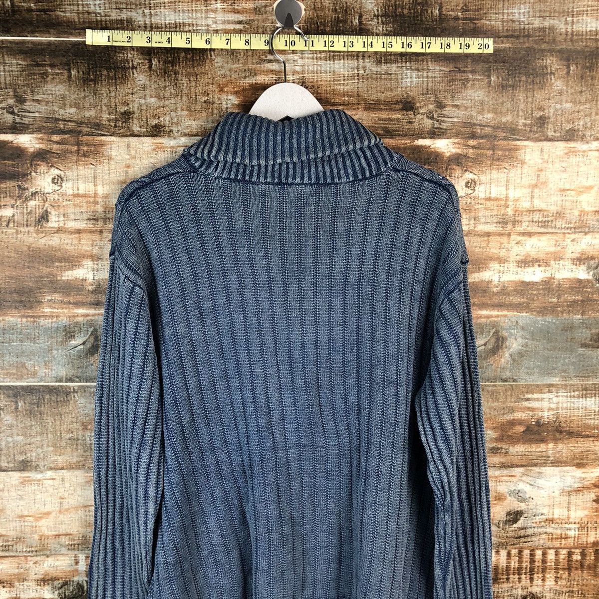 Faded Glory D Semantic Design faded Blue Cardigan Knitwear #A2250 Size US XL / EU 56 / 4 - 13 Thumbnail