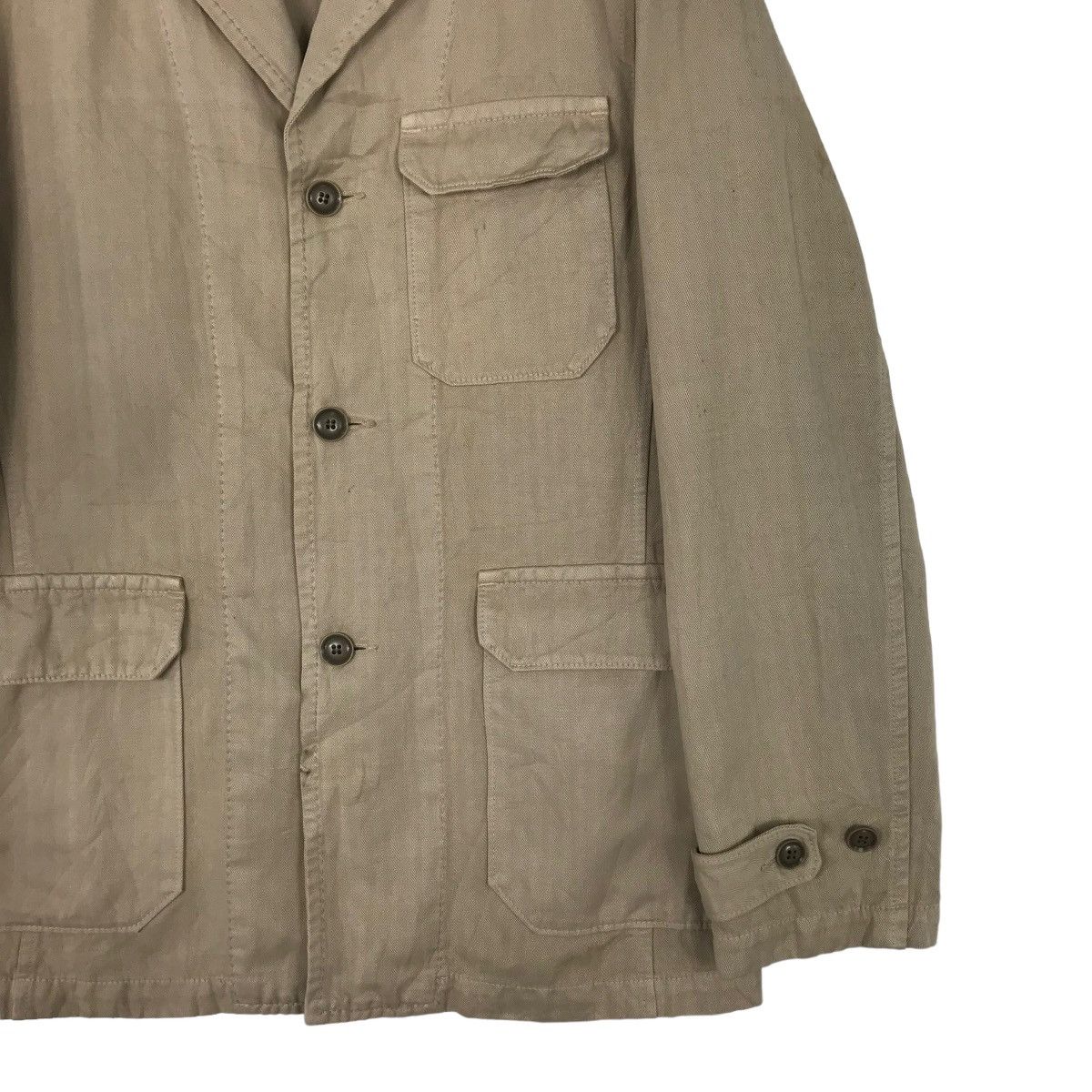 Japanese Brand × Nicole Club 💥 NICOLE CLUB FOR MEN HARRINGBONE TWILL CHORE JACKET Size US M / EU 48-50 / 2 - 4 Thumbnail