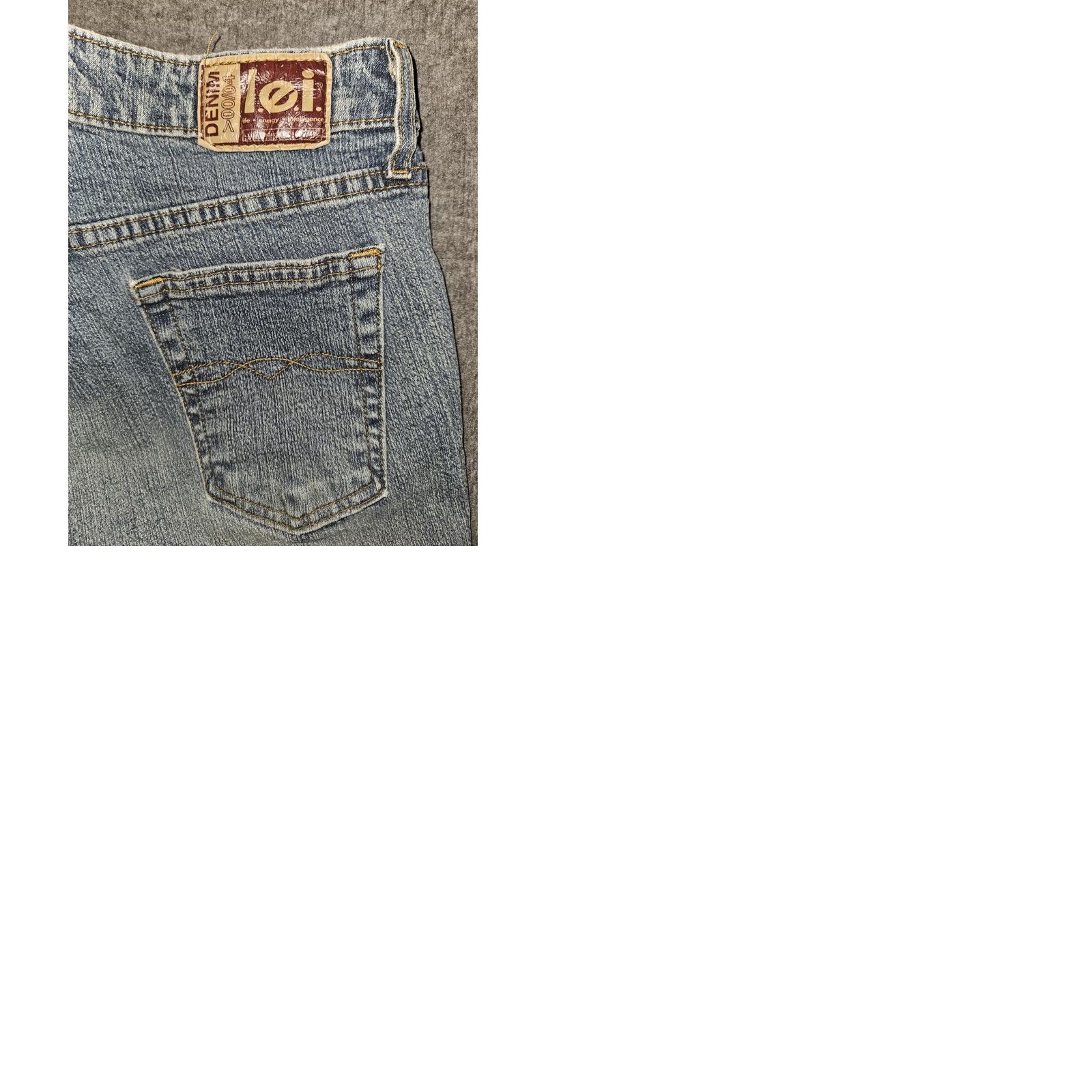 Vintage VINTAGE LEI Jeans Straight Juniors 7 Low Rise Blue Denim Logo 90s Y2K City Hipster Womens Size 28" / US 6 / IT 42 - 9 Thumbnail