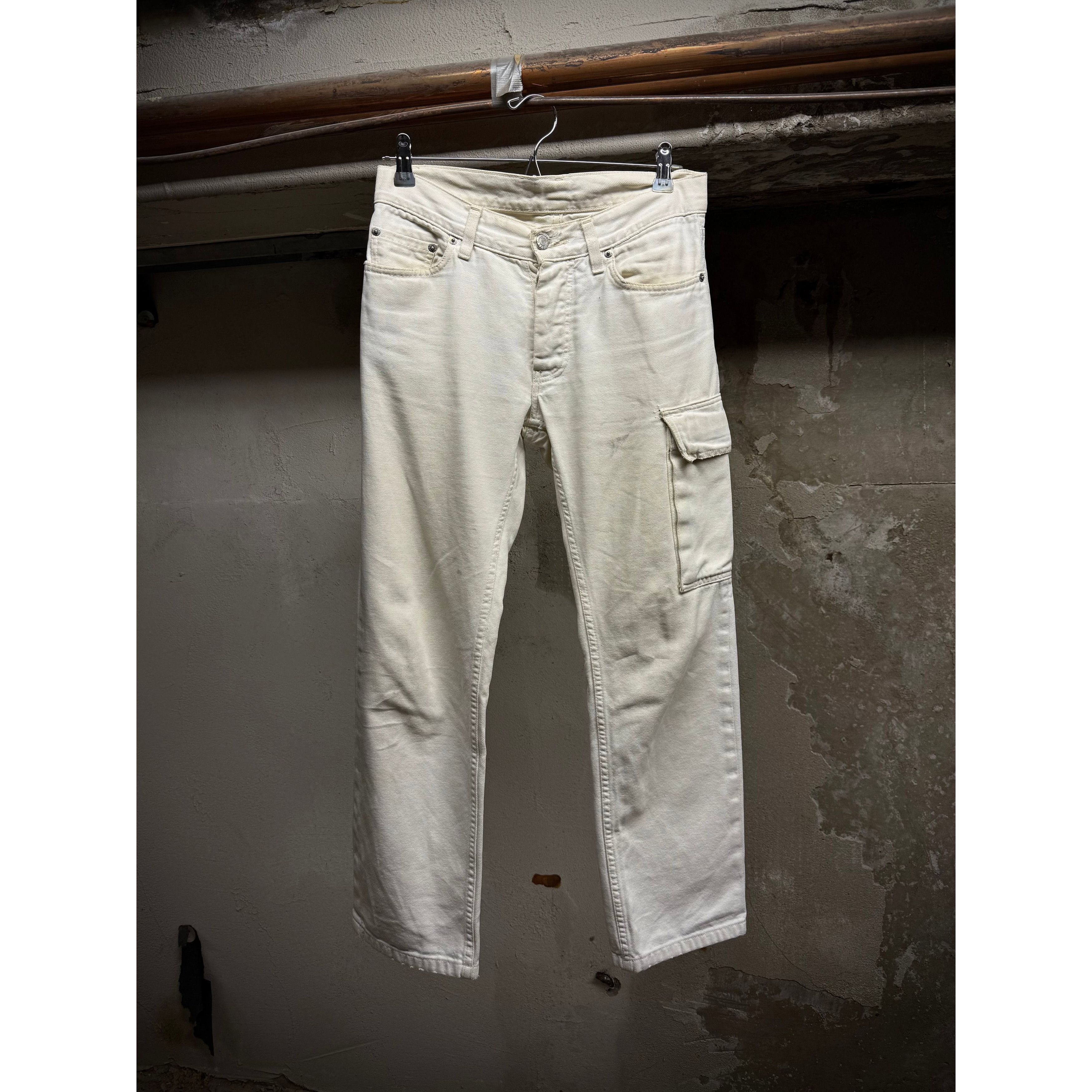 Helmut Lang Helmut Lang 1999 Ivory Cotton Cargo Denim Size US 28 / EU 44 - 1 Thumbnail