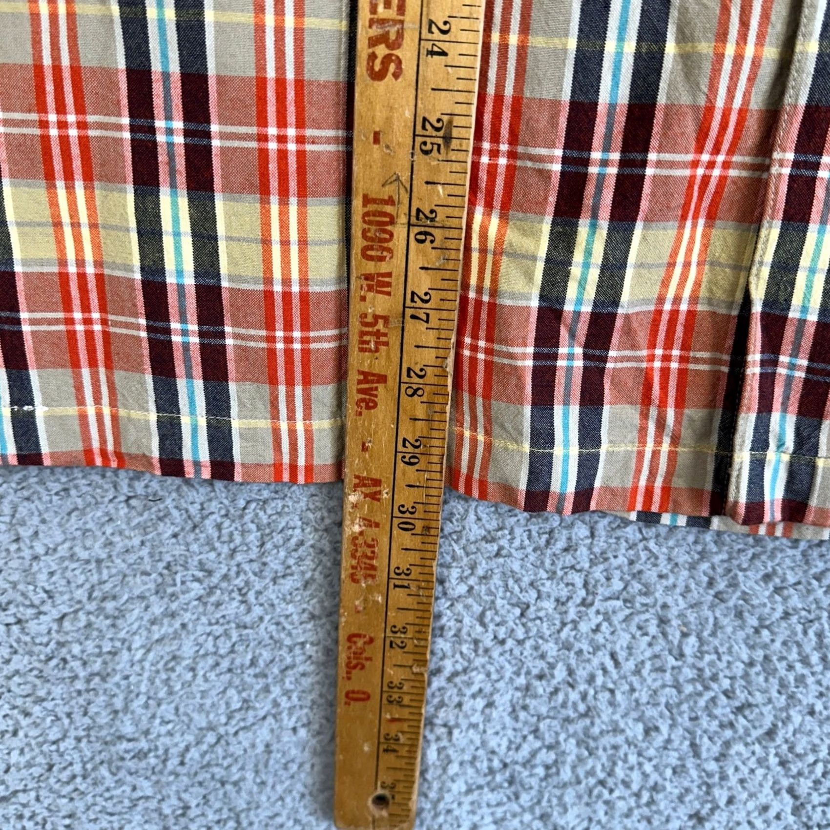 Vintage St. John's Bay Shirt Button Up Mens Large Orange Plaid Short Sleeve Casual NEW Size US L / EU 52-54 / 3 - 6 Thumbnail