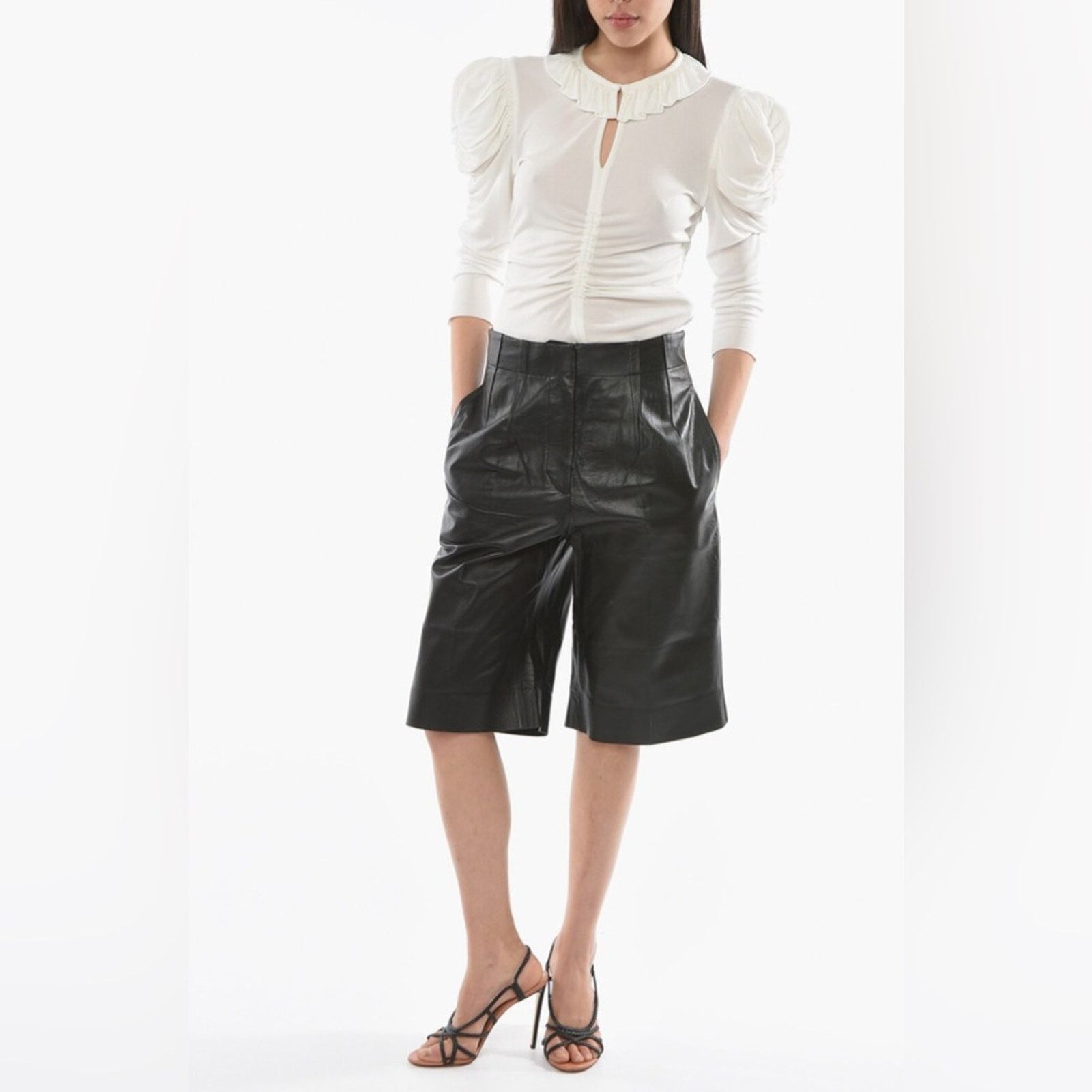 Proenza Schouler Proenza Schouler Peach Leather Shorts Size 27" / US 4 / IT 40 - 4 Thumbnail