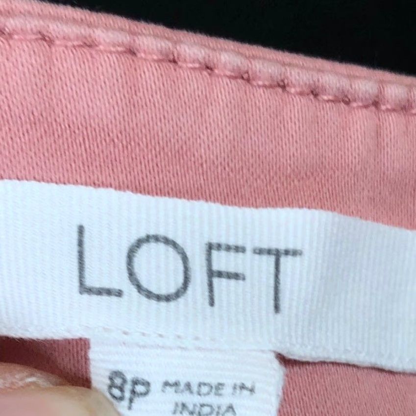 Loft VINTAGE LOFT Womens Pants Blush Pink Petite Mid Rise Skinny Zip Pockets Stretch 8P Size 24" / US 00 / IT 34 - 5 Thumbnail