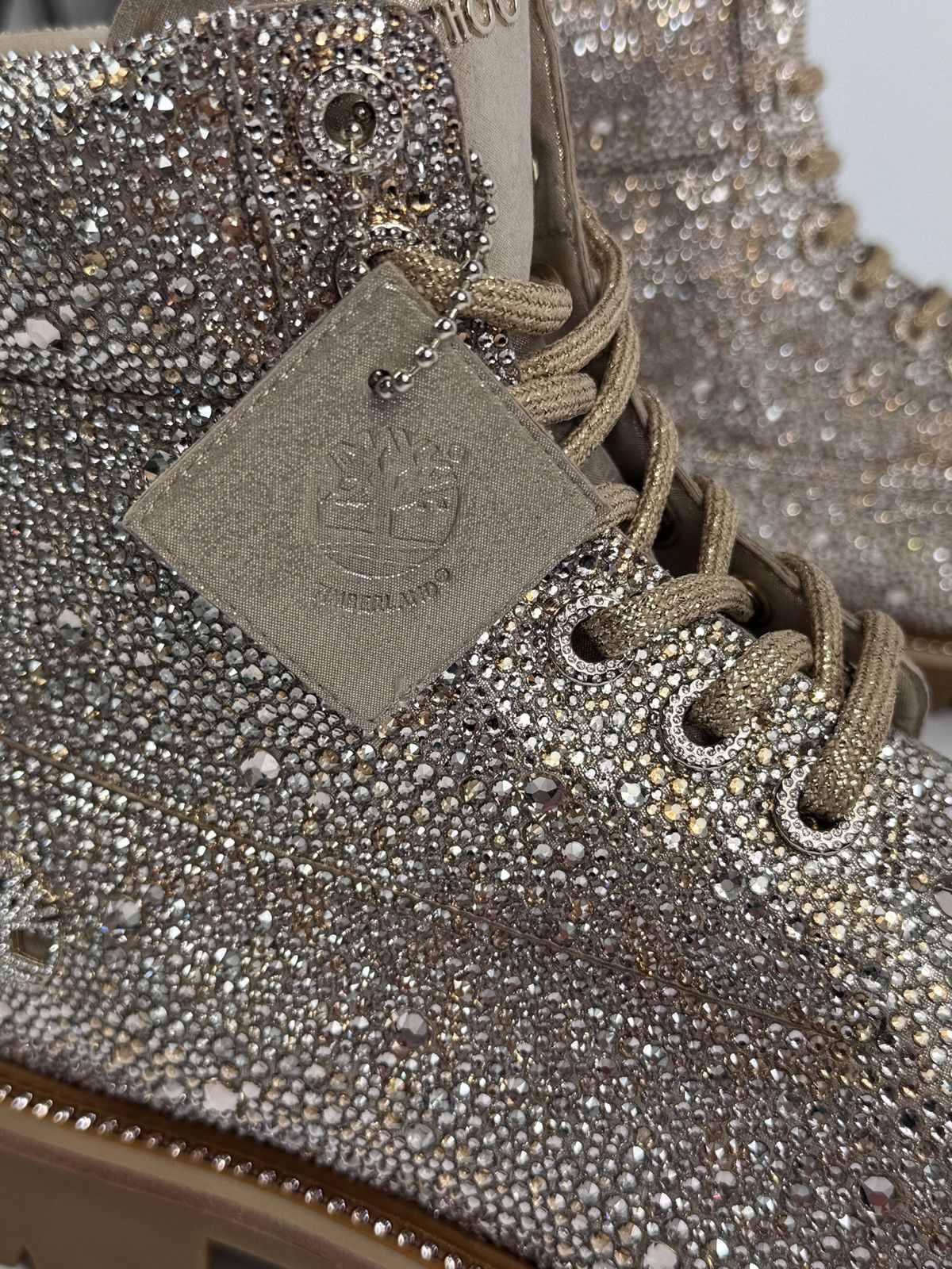 Jimmy Choo 6” ALL-OVER SWAROVSKI CRYSTAL EMBELLISHMENT HIGH-TOP BOOTS Size US 9.5 / EU 42-43 - 8 Thumbnail