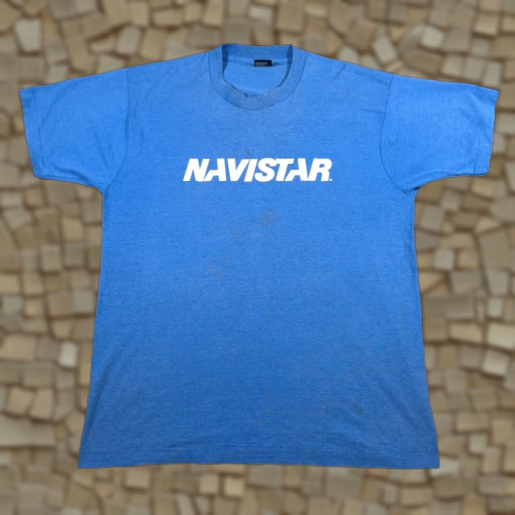 Vintage VINTAGE Navistar Shirt Screen Stars Blue 80s Truck USA Crew Neck Short Sleeve Adult LARGE T-Shirt Men XS? Size US L / EU 52-54 / 3 - 1 Thumbnail