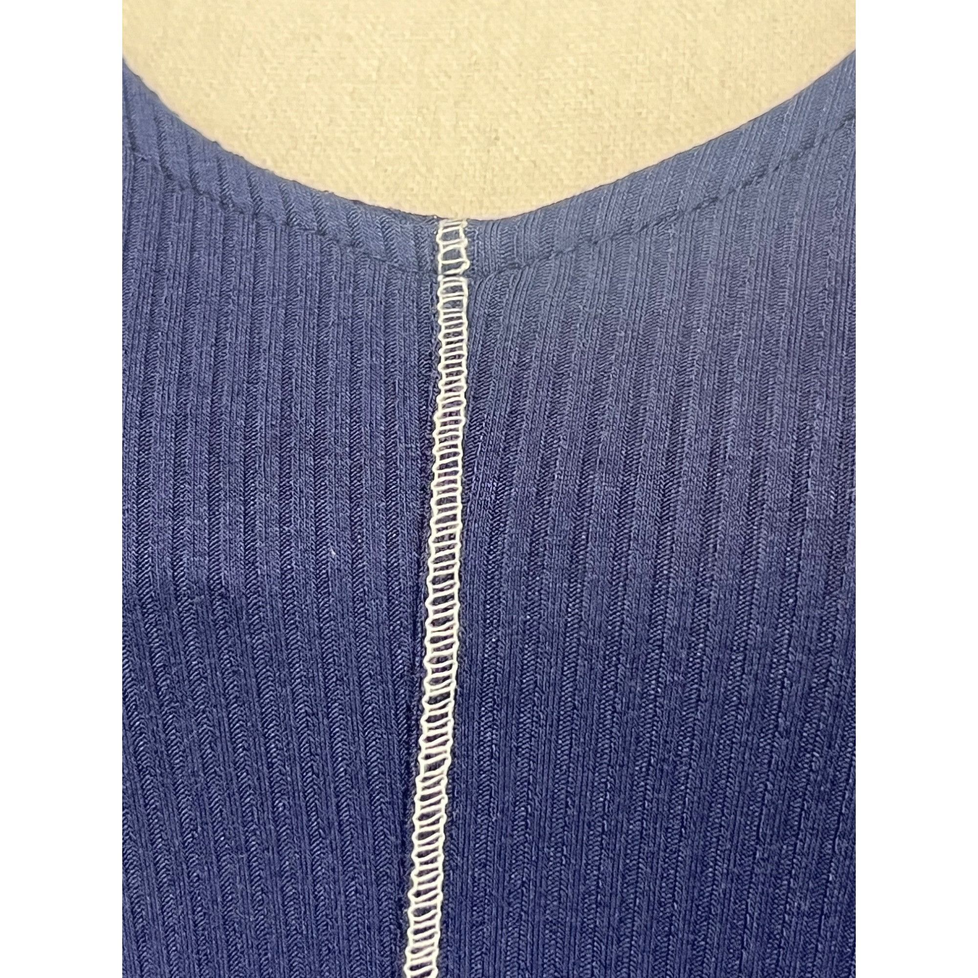 Other Good Luck Gem Double-V, Ribbed Mini Tank Dress, Navy, Sz. S Size S / US 4 / IT 40 - 10 Thumbnail