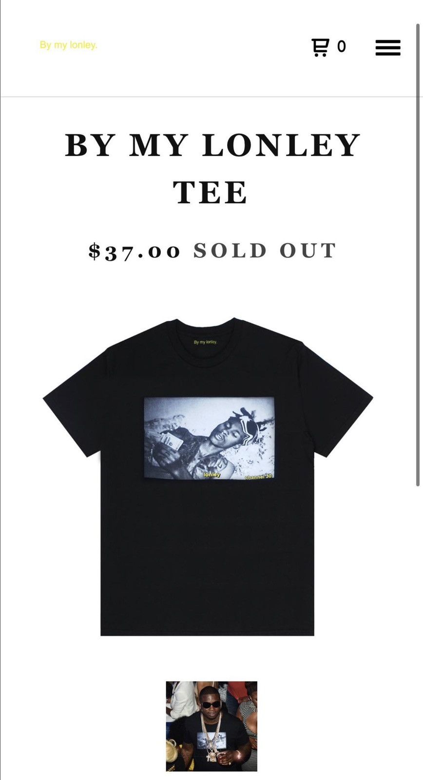 Goth Money Goth Money By My Lonely Tee XL Black Kray FTP Bladee Size US XL / EU 56 / 4 - 4 Thumbnail