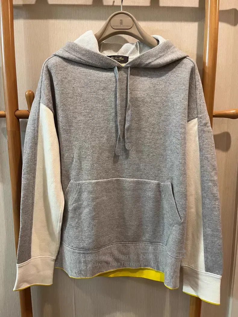 Loro Piana Loro Piana Color-Blocked Cashmere Hoodie Size XS / US 0-2 / IT 36-38 - 2 Thumbnail