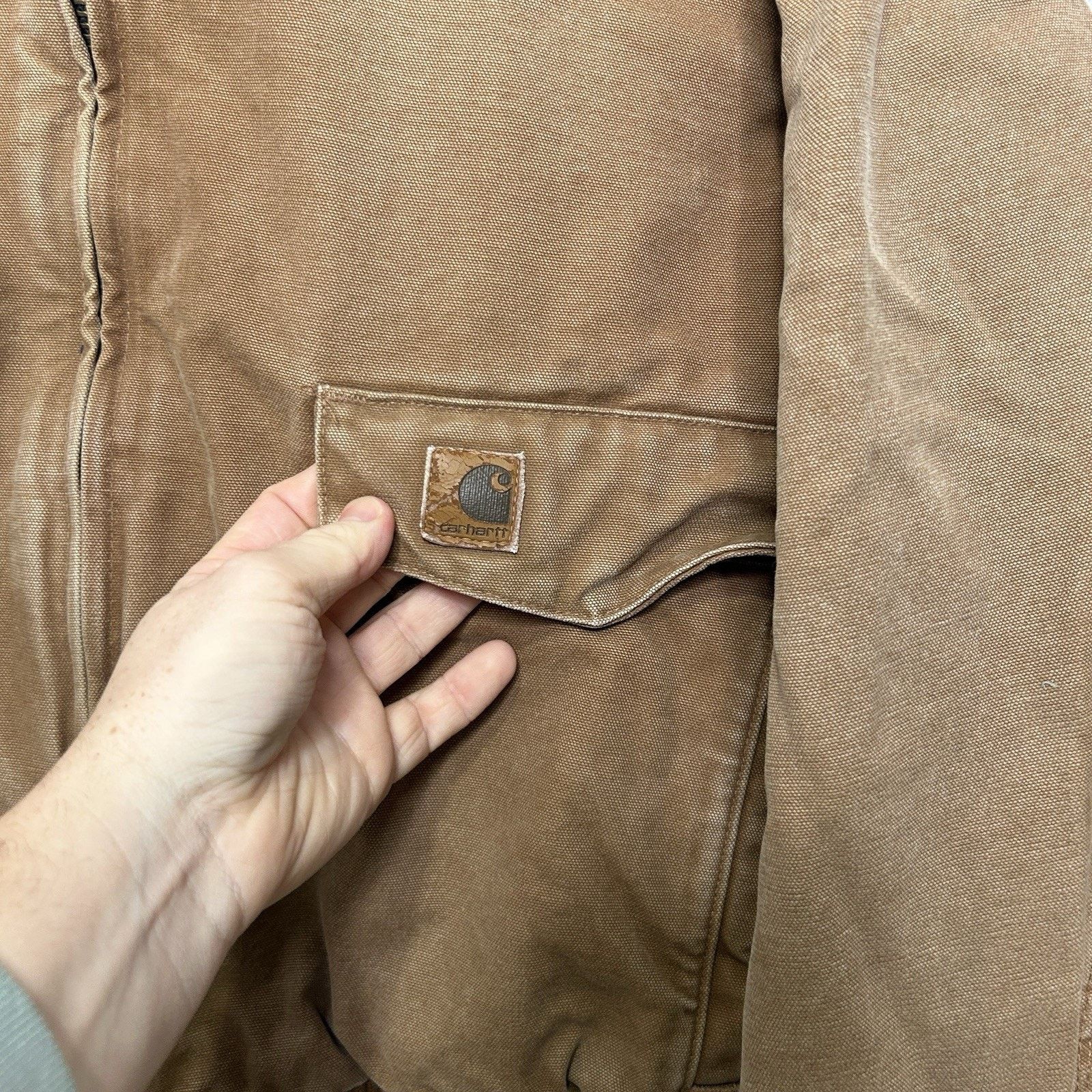 Carhartt Y2K Carhartt Quilted Sandstone Bomber Jacket “Brown” J165 Size US XL / EU 56 / 4 - 3 Thumbnail