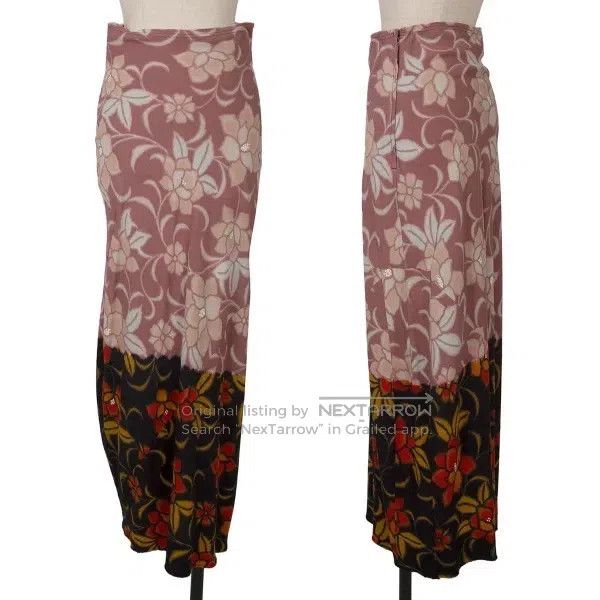 Comme des Garcons Comme Des Garcons size M Red vintage floral half skirt Size 25" / US 0 / IT 36 - 1 Thumbnail
