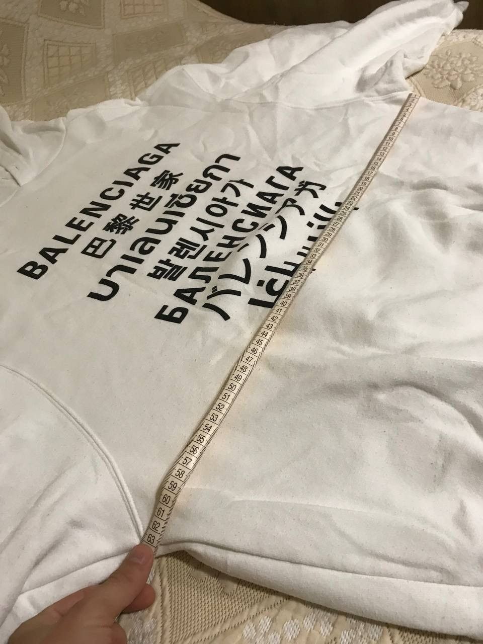 Balenciaga 🔥 Balenciaga Languages Logo Oversized Hoodie Pullover Size US XXS / EU 40 - 13 Thumbnail