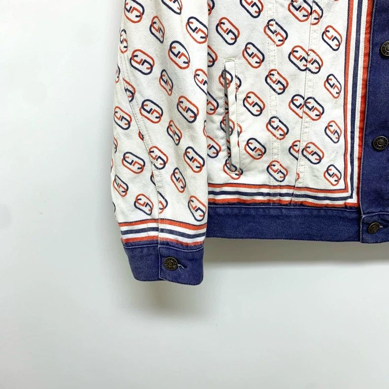 Gucci Gucci Locked double G full-print denim jacket 2503-Nextarro Size US M / EU 48-50 / 2 - 7 Thumbnail