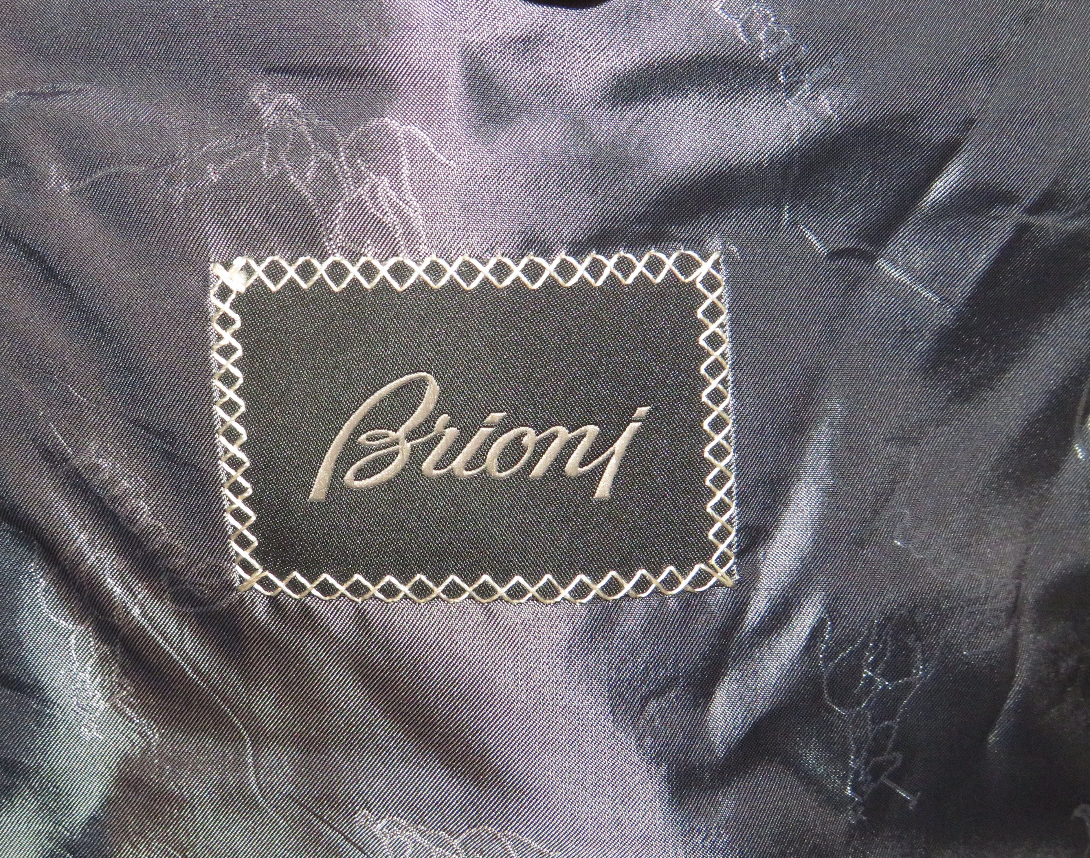 Brioni Gray Striped Silk Blend Current Two Button Suit 52R NWT Size 52R - 17 Thumbnail