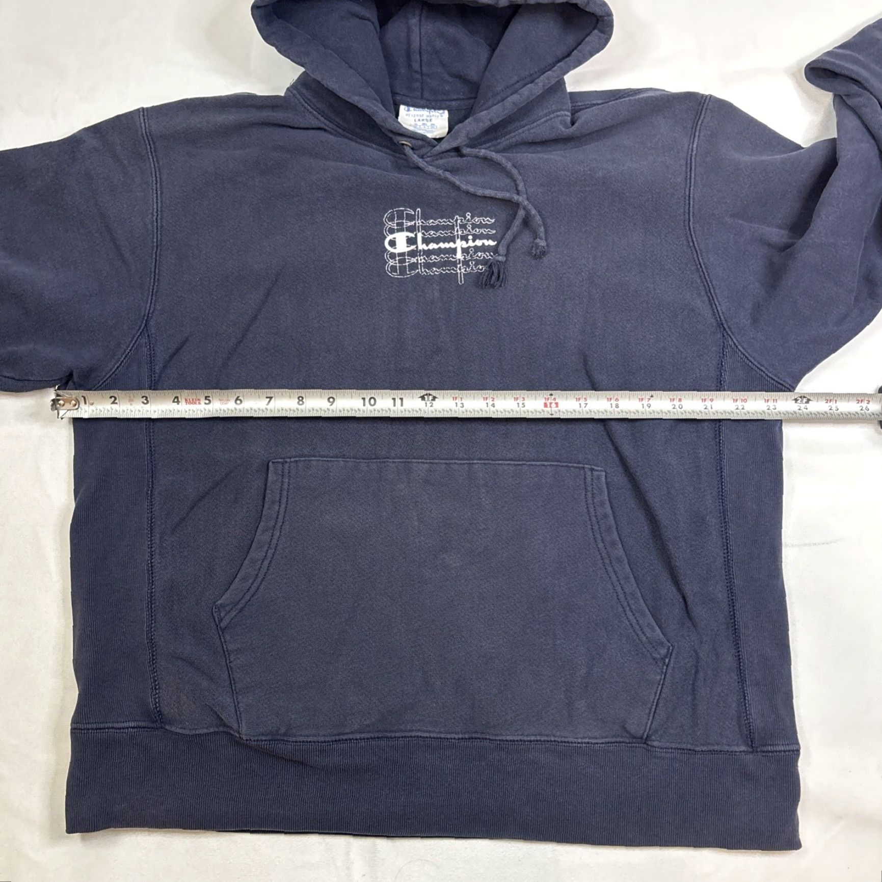 Champion Champion Hoodie Reverse Weave Men L Navy Blue Hooded Activewear Mens Size US L / EU 52-54 / 3 - 5 Thumbnail