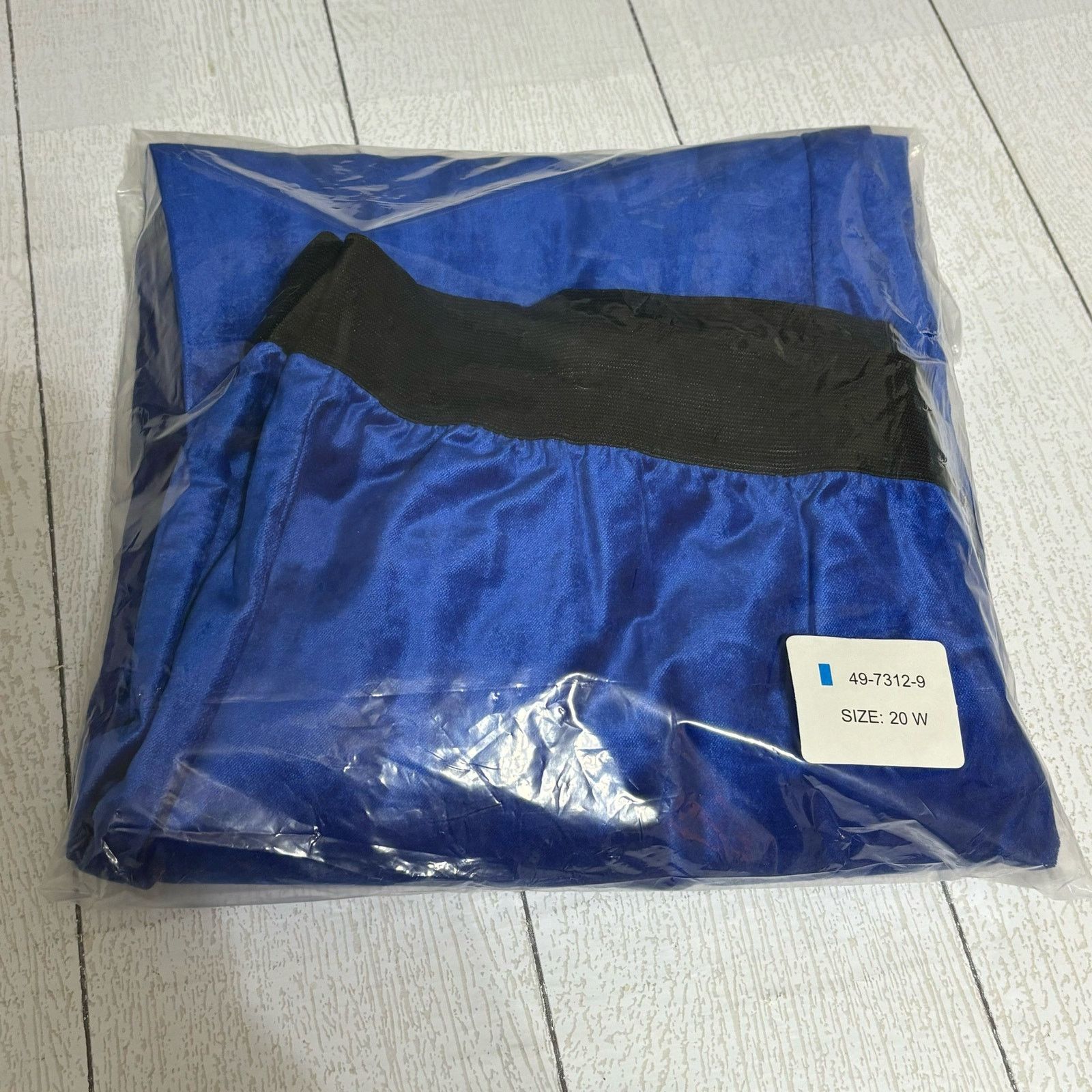 Other Woman Within Blue Velour Straight Leg Pants Size 20W NWT Size 42" / US 20 - 11 Thumbnail