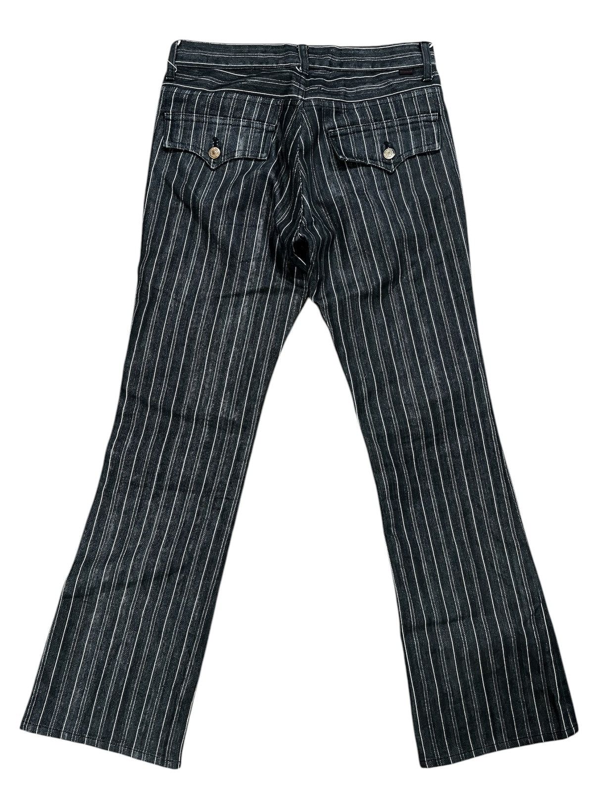 Japanese Brand Flare Jeans custom culture striped Denim Bootcut y2k Size US 30 / EU 46 - 2 Thumbnail