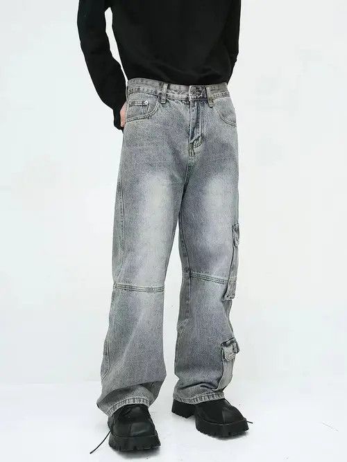 VIBE Retro baggy cargo jeans with big pockets Size US 32 / EU 48 - 2 Thumbnail