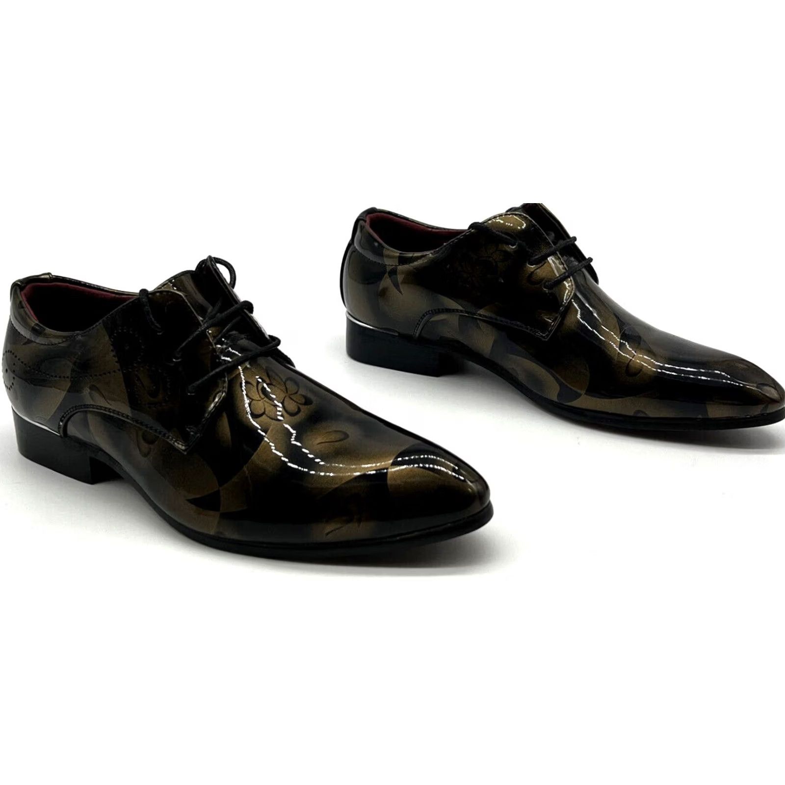 Vintage Prestige Dress Shoes Oxford Office Men 5.5 7 Copper Black Vintage No ComfortSynthetic Upper Acrylic Insole Synthetic China Size M / US 6-8 / IT 42-44 - 2 Thumbnail