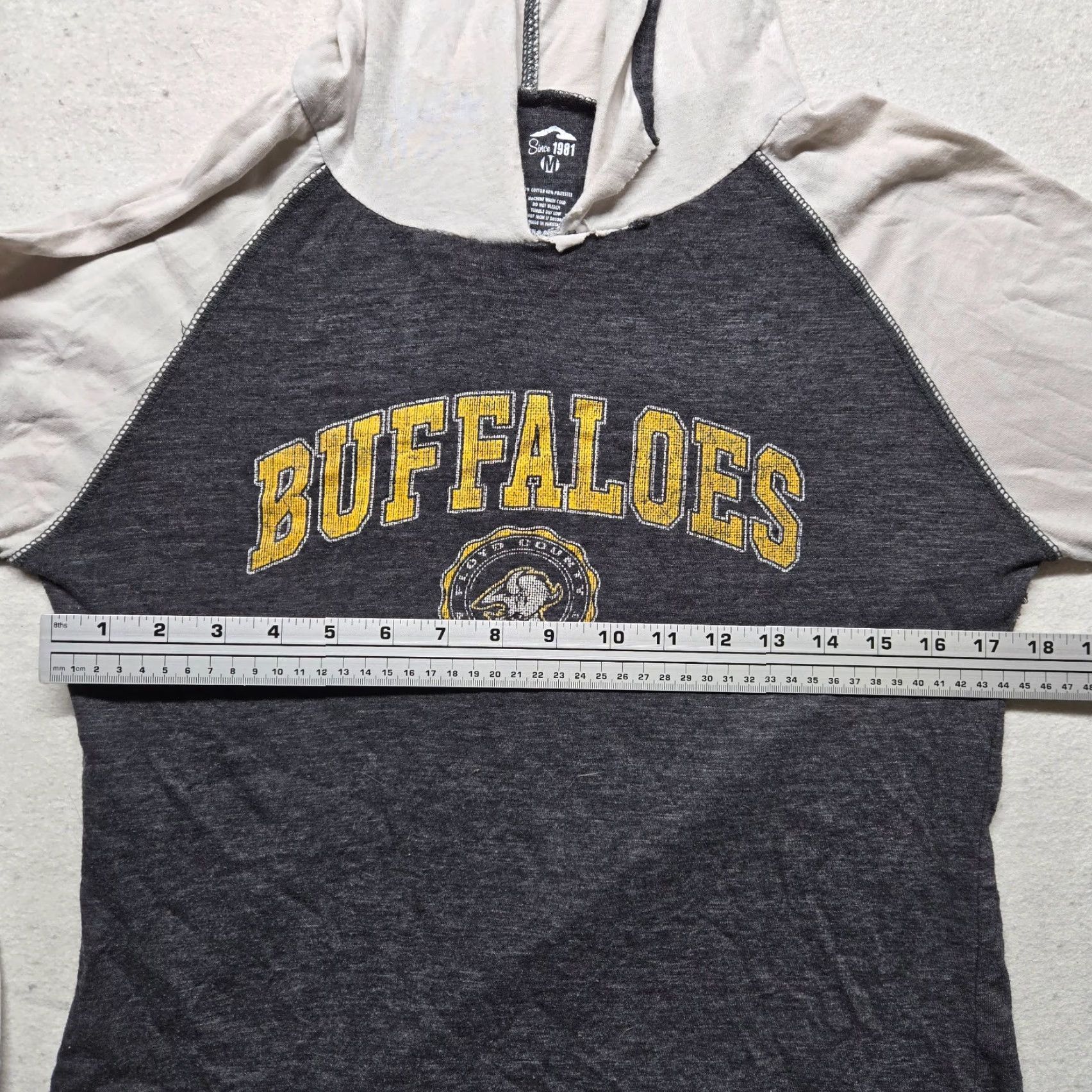 Vintage Floyd VA Buffalo Jacket Hoodie Lightweight Women M Medium White Shirt Size M / US 6-8 / IT 42-44 - 4 Thumbnail