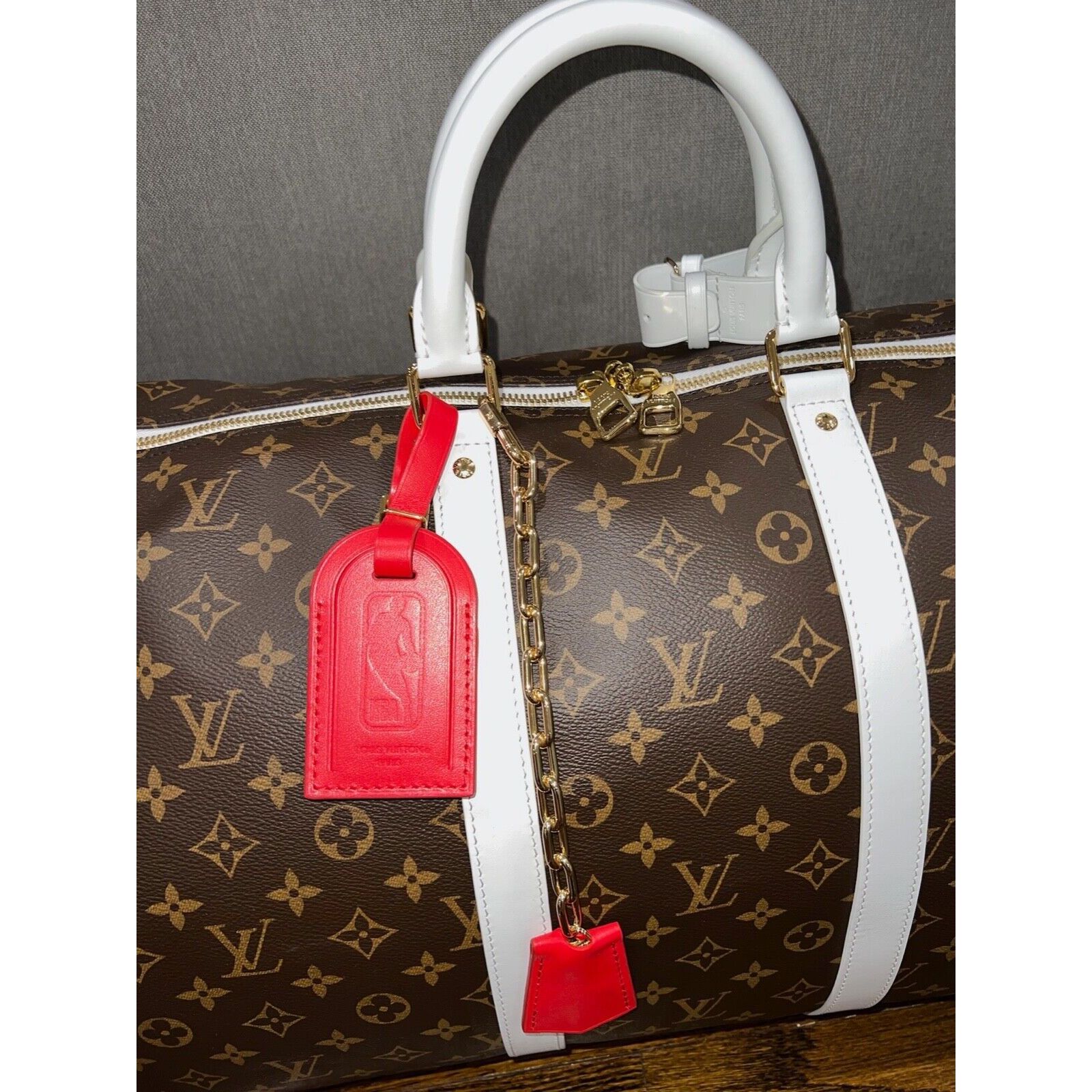 Louis Vuitton Louis Vuitton Keepall Bandouliere NBA Basketball Travel Bag Size ONE SIZE - 3 Thumbnail