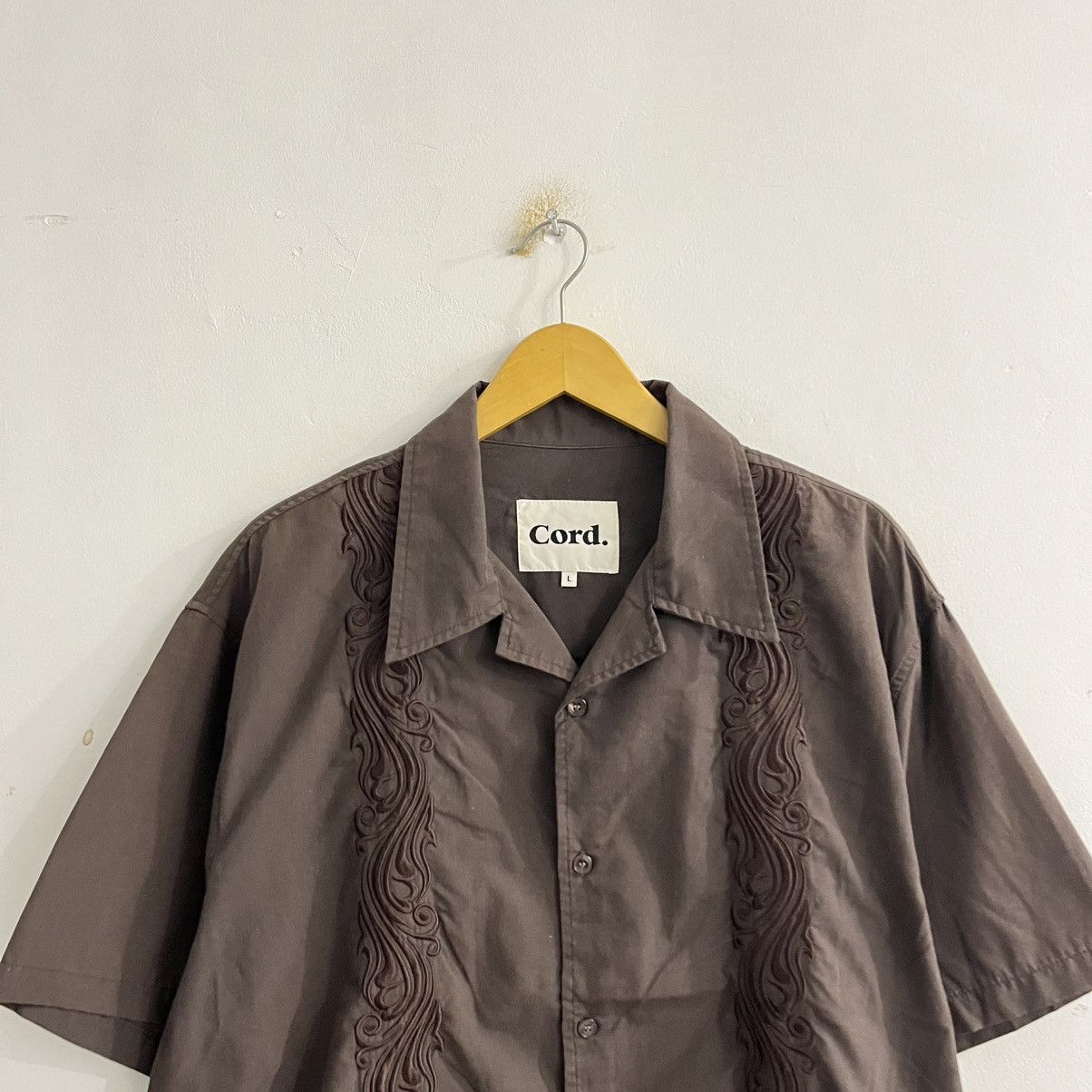 Japanese Brand Cord Textured Embroidered Button Up Size US L / EU 52-54 / 3 - 2 Thumbnail