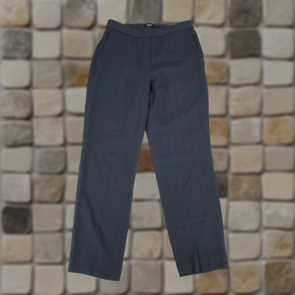 Theory Theory Pants Womens Pull On Dress Pants 00 Blue Crepe Navy Admi ral Stripe Polyester Blend Tapered Regular Womens Size 24" / US 00 / IT 34 - 1 Thumbnail