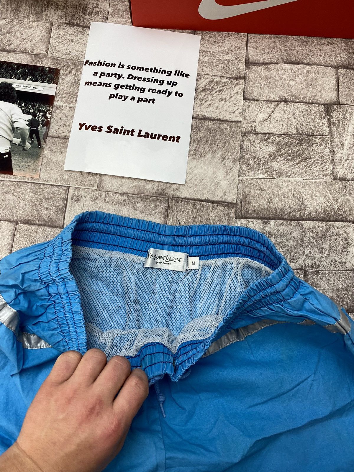 Vintage × Yves Saint Laurent Yves Saint Laurent Vintage Nylon Reflective style M Size US 32 / EU 48 - 5 Thumbnail