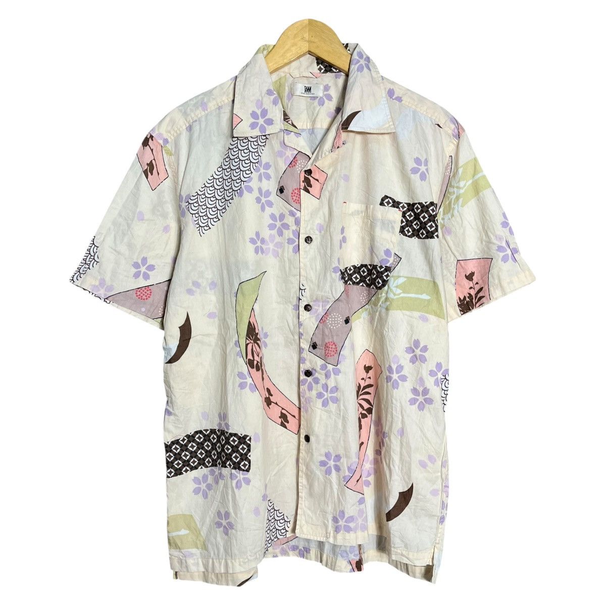 Designer × Issey Miyake × Japanese Brand Vintage Issey Miyake Design Studio Open Collar Pocket Shirt Size US L / EU 52-54 / 3 - 1 Thumbnail