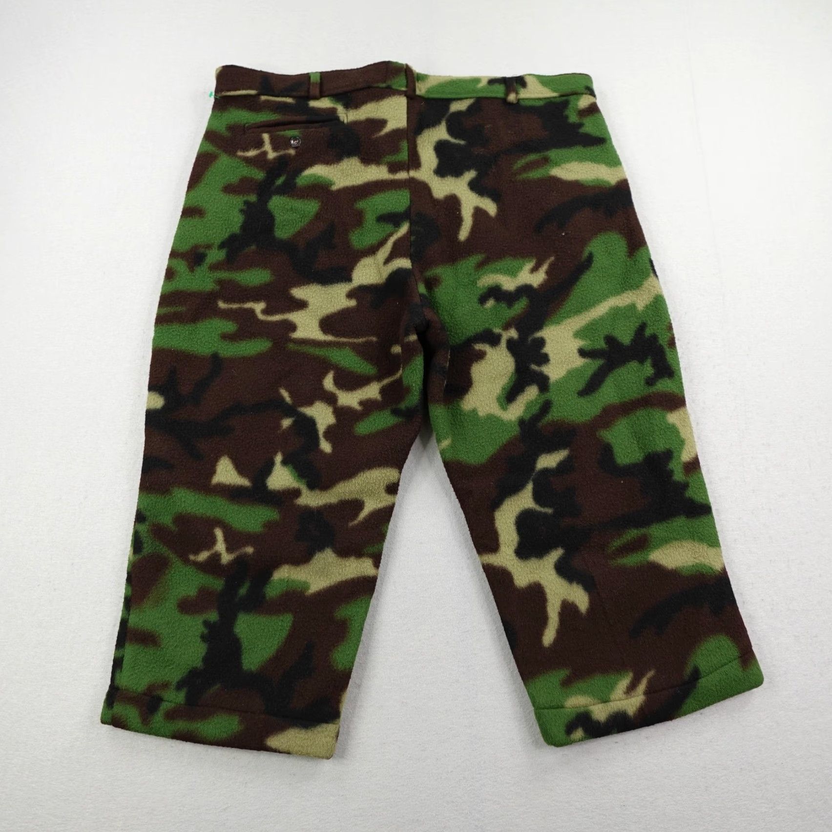 Vintage VINTAGE Cabela's Pants Mens 3XL Camo Whitetail Polartec Fleece Hunting Hemmed USA Pants 90s Camouflage Mens Size US 39 - 4 Thumbnail