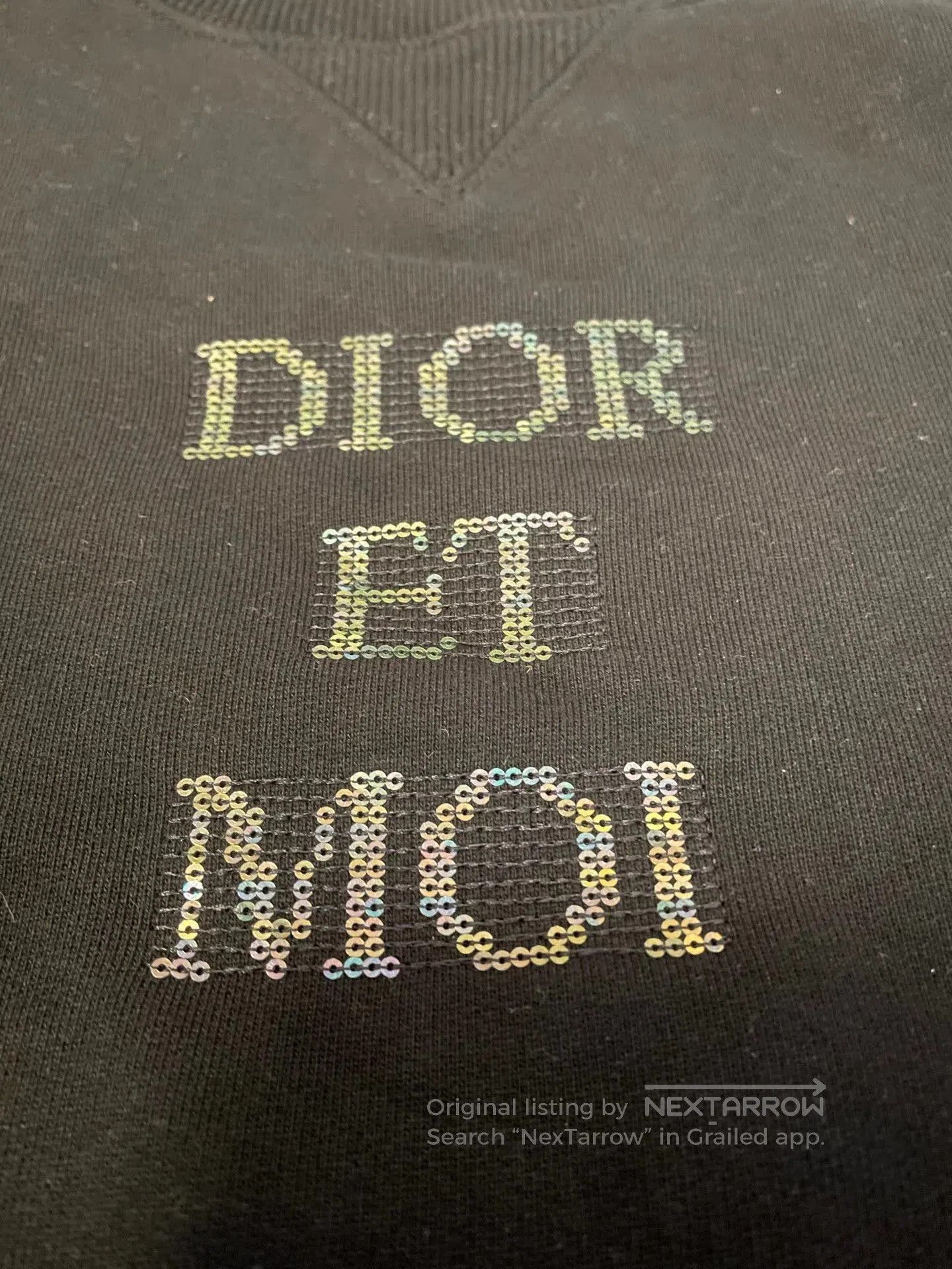 Dior Black Long Sleeve Sweatshirt with Text Print. Size US XS / EU 42 / 0 - 5 Thumbnail
