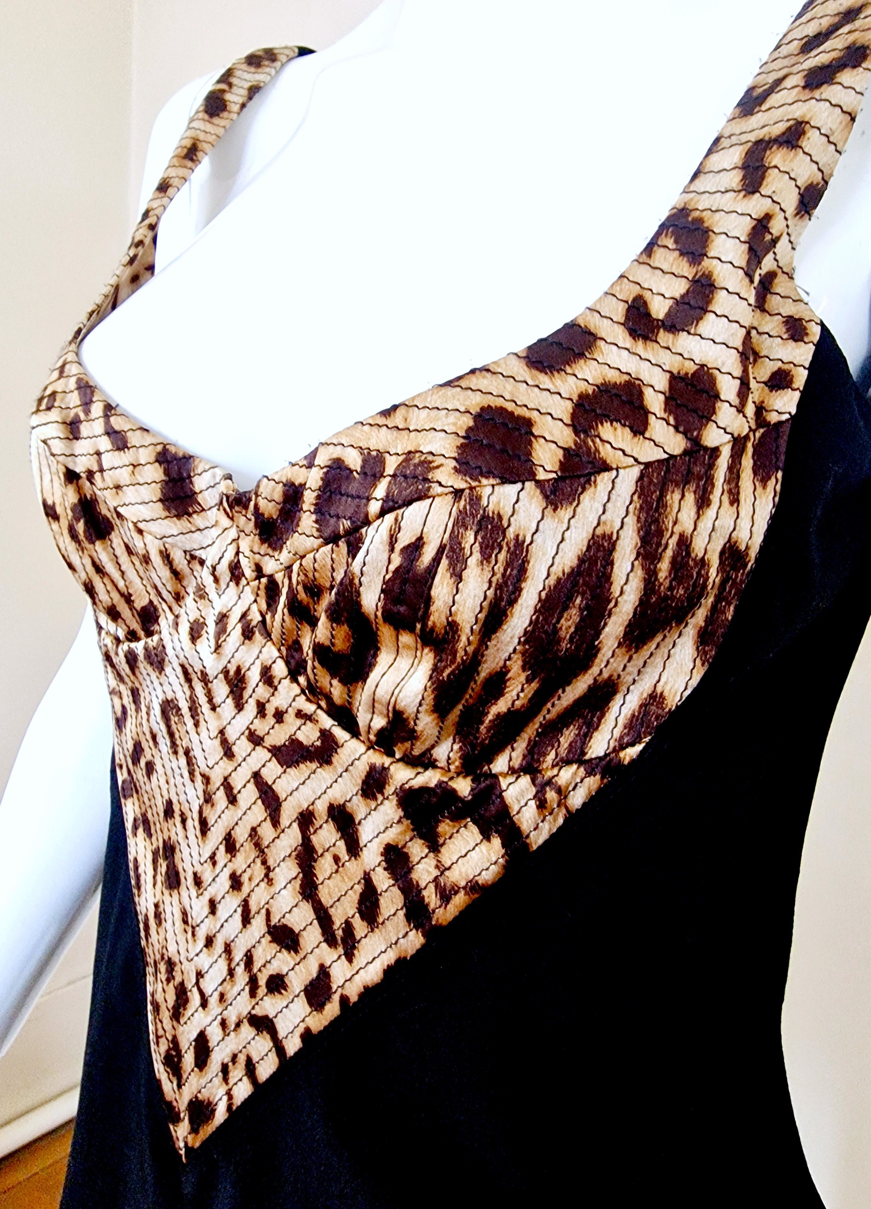 Roberto Cavalli Roberto Cavalli Leopard Tiger Lace up Large Bustier Corset Size L / US 10 / IT 46 - 3 Thumbnail
