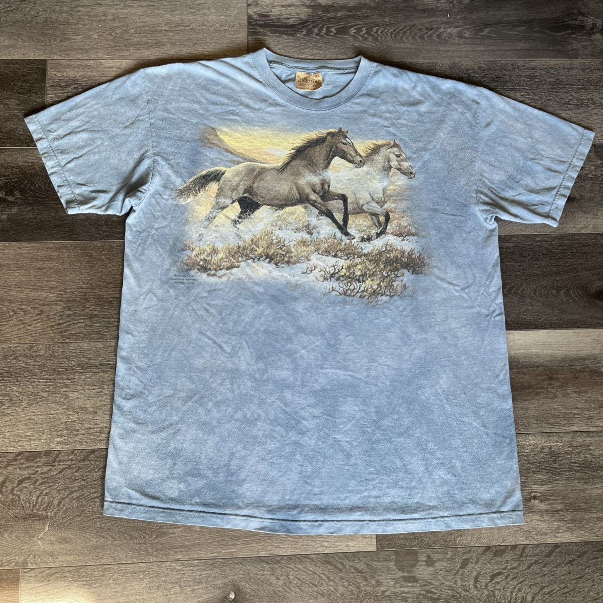 The Mountain × Vintage Vintage 2000s The Mountain Horses Beach Graphic Tie Dye Tee Size US XL / EU 56 / 4 - 1 Thumbnail