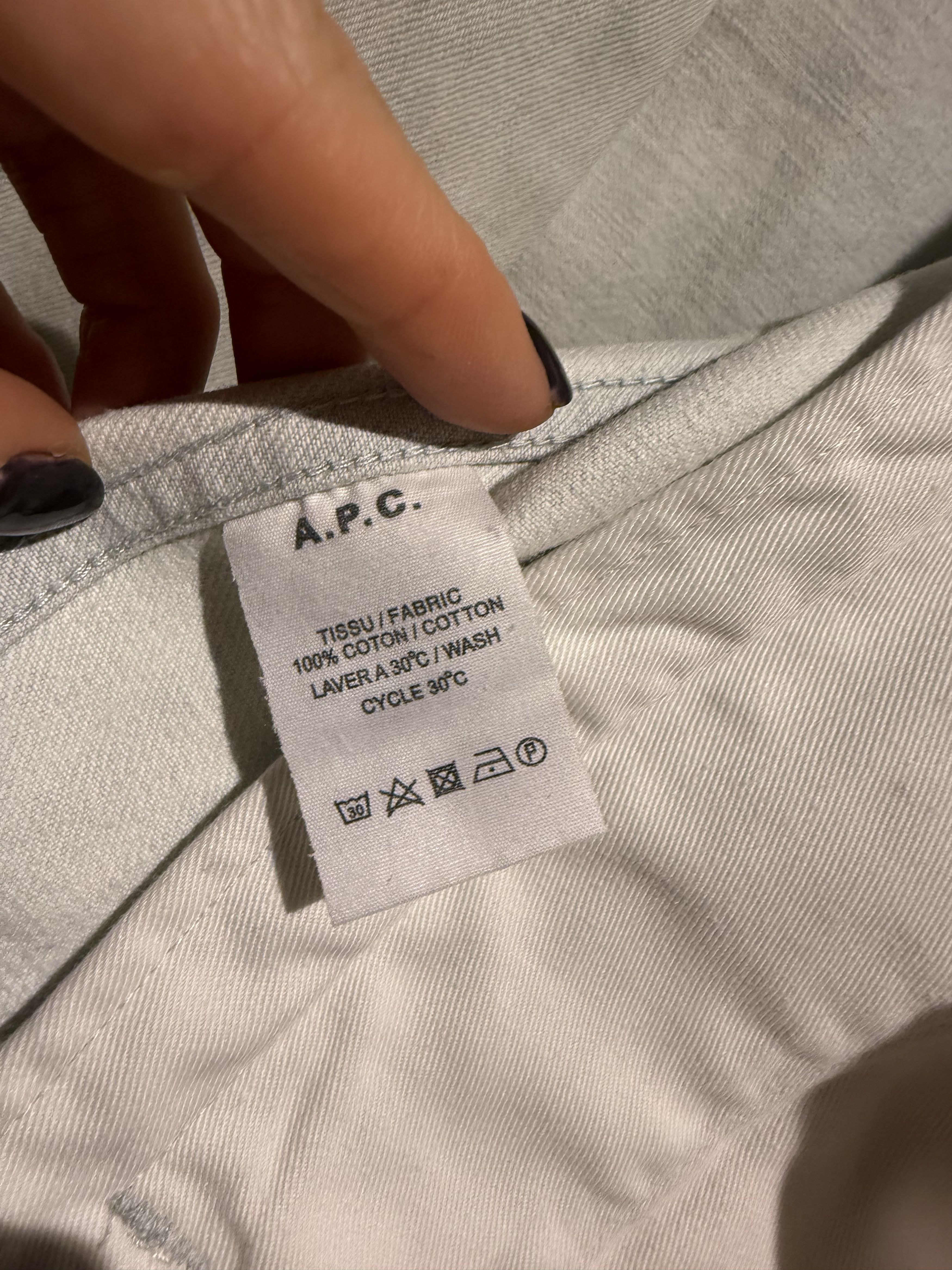 A.P.C. A.P.C Mens Button Up Denim Jacket - white washed Size US XS / EU 42 / 0 - 3 Thumbnail