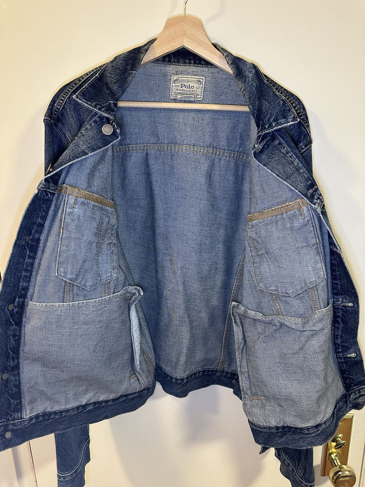 Polo Ralph Lauren Classic Vintage Polo Ralph Lauren Denim Trucker Jacket Size US XL / EU 56 / 4 - 4 Thumbnail