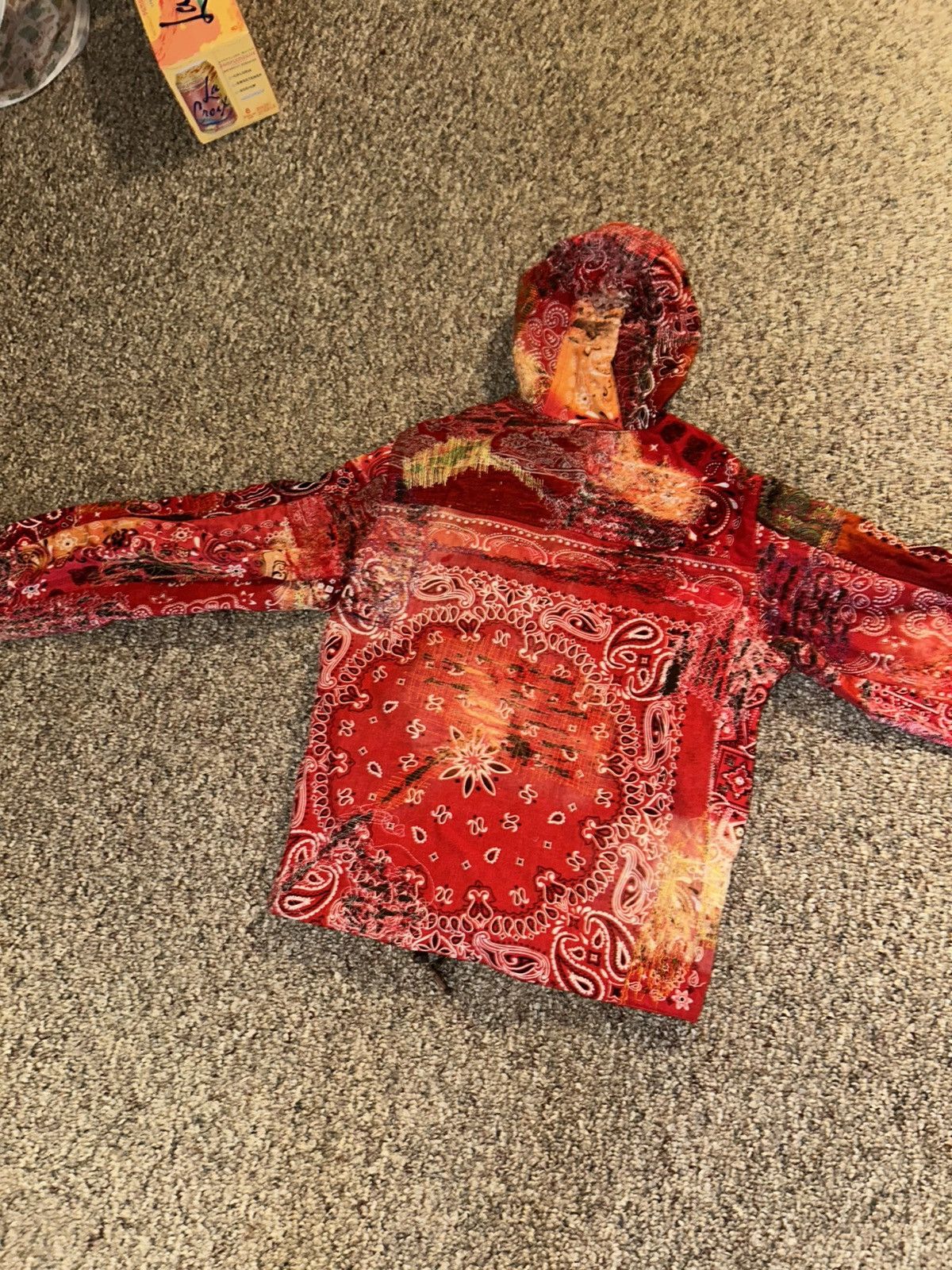 Other 1/1 Your World red bandana distressed repaired work jacket Size US M / EU 48-50 / 2 - 5 Thumbnail