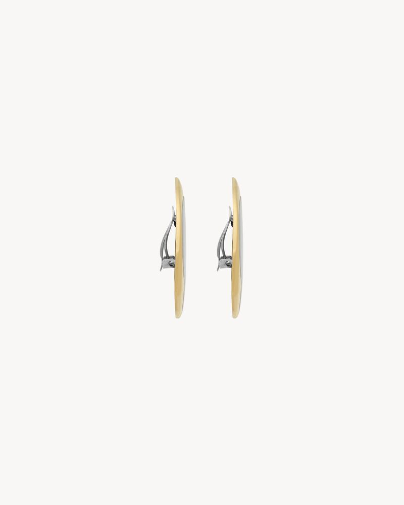 Saint Laurent Paris o1s1wg110126 788236 Size: OS / Shield Earrings in Metal Size ONE SIZE - 3 Thumbnail