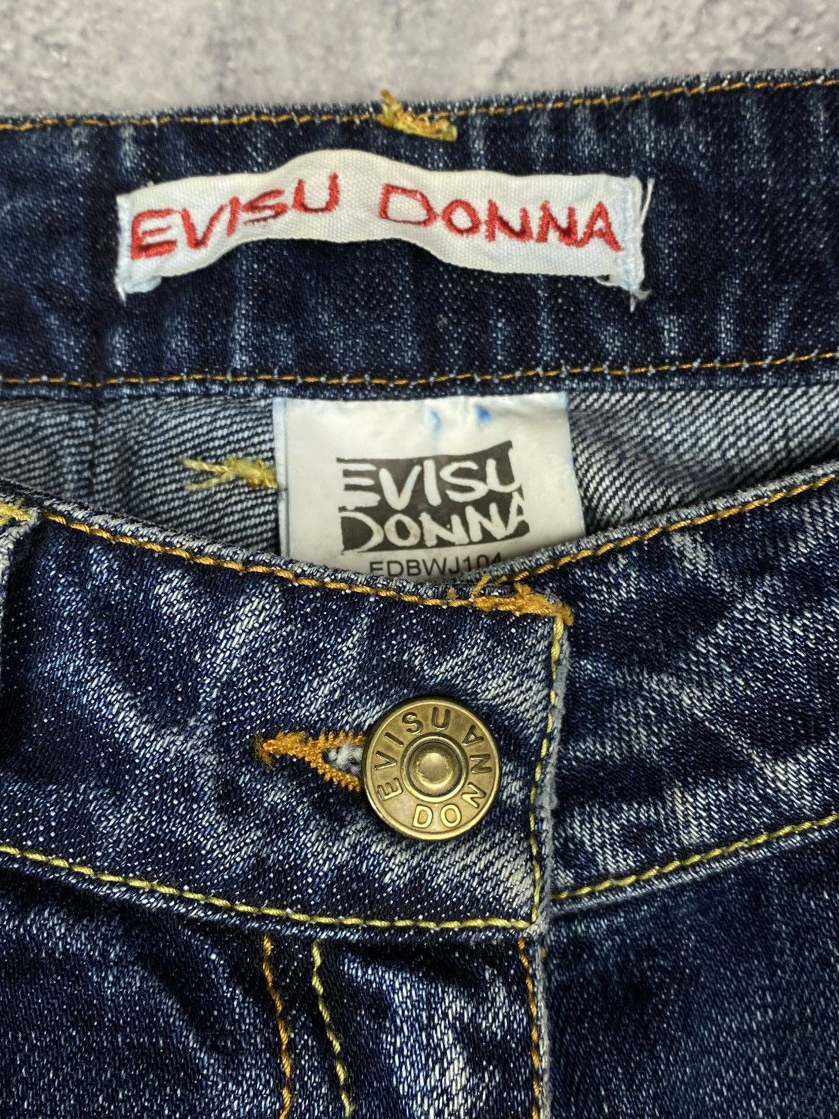 Evisu Evisu Donna Flared Bootcut Jeans Stonewashed y2k japanese Size 31" - 17 Thumbnail