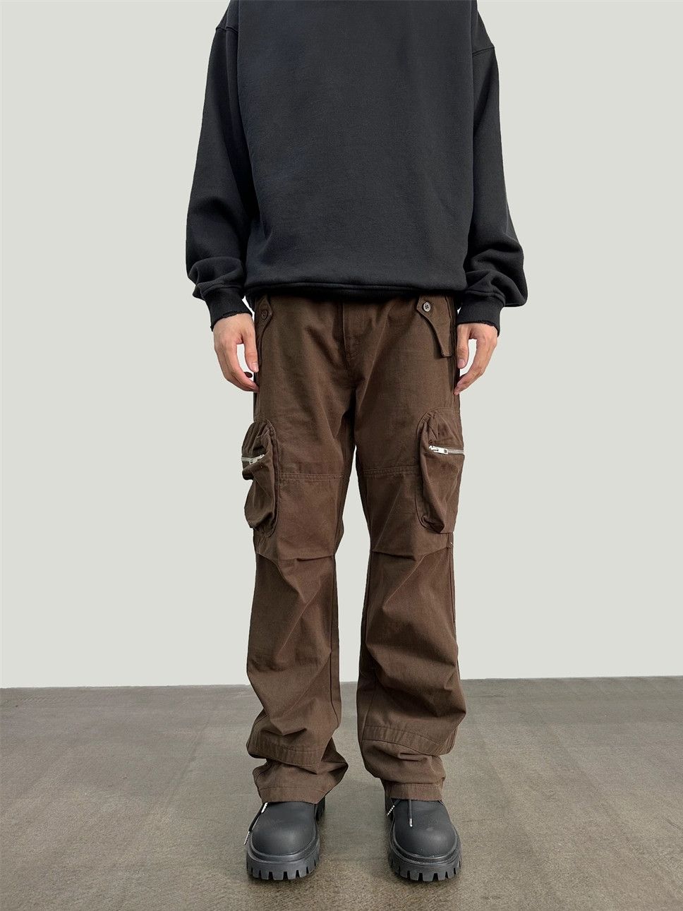 function military cargo outdoor pleated pants