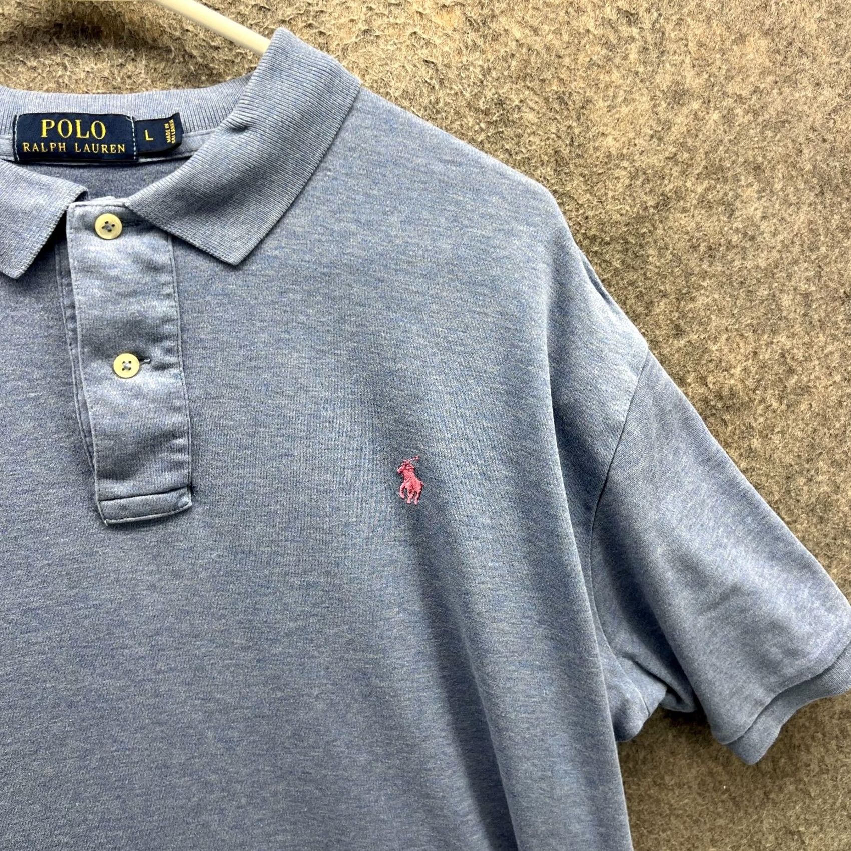 Polo Ralph Lauren Polo Ralph Lauren Polo Shirt Mens Large Blue Pink Pony 100% Cotton Casual Size US L / EU 52-54 / 3 - 7 Thumbnail