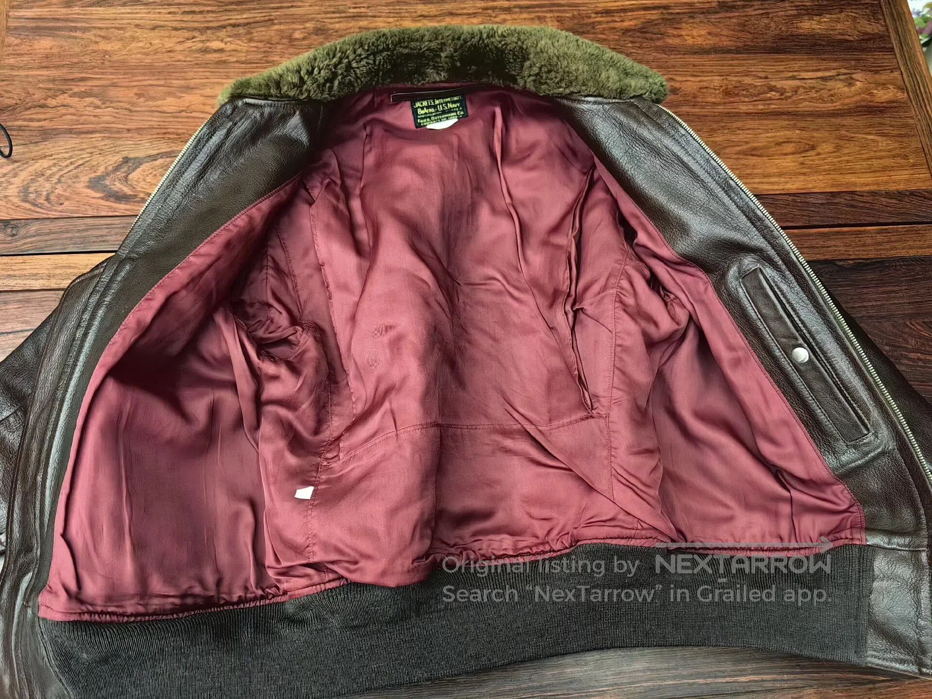 The Real McCoy's real mccoys leather flight jacket m422a. Size US L / EU 52-54 / 3 - 7 Thumbnail