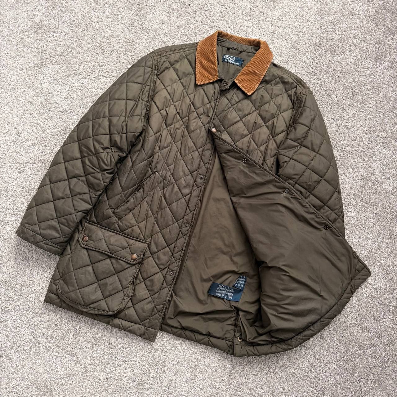 Polo Ralph Lauren Ralph Lauren Quilted Khaki Vintage Jacket Size US L / EU 52-54 / 3 - 5 Thumbnail