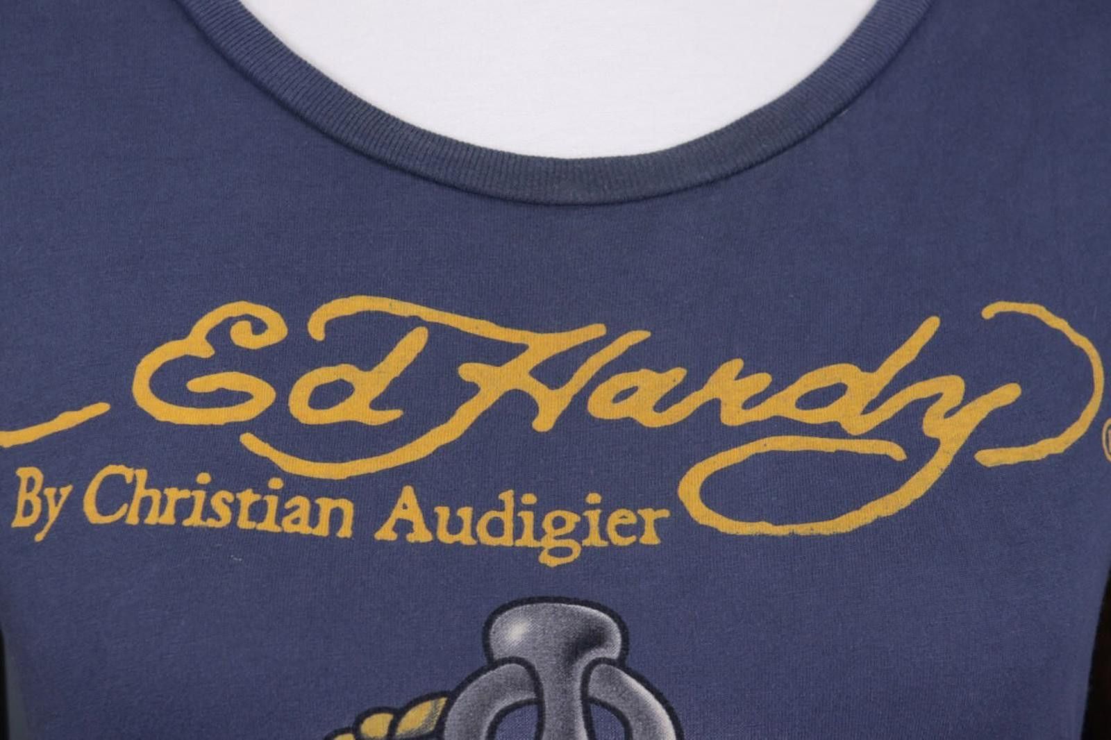 Ed Hardy Ed Hardy by Christian Audigier Blue Tunic Shirt Size M Size M / US 6-8 / IT 42-44 - 4 Thumbnail