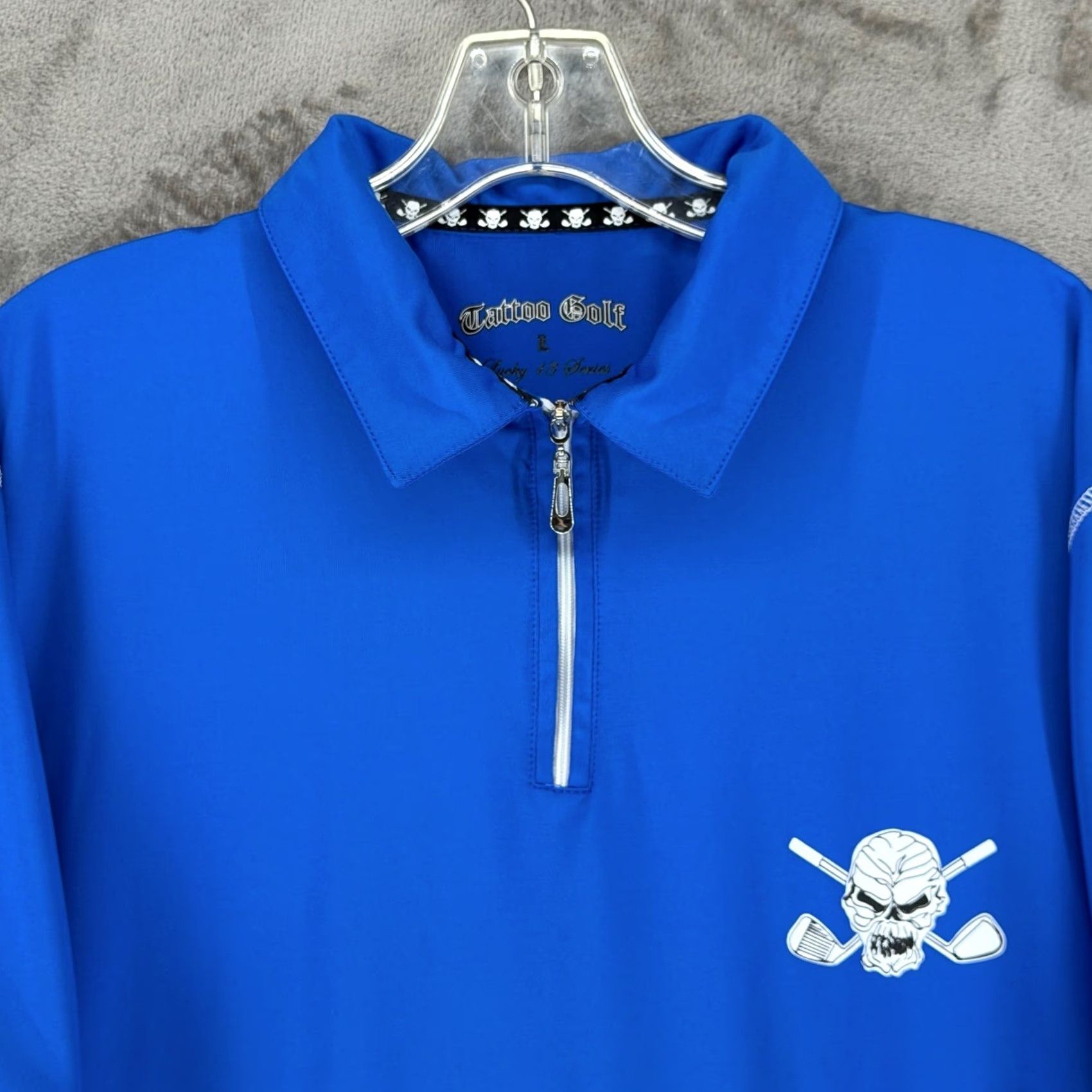 Vintage Tattoo Golf Lucky 13 Series Polo Shirt Blue XS? Wait that’s wrong. Size US L / EU 52-54 / 3 - 2 Thumbnail