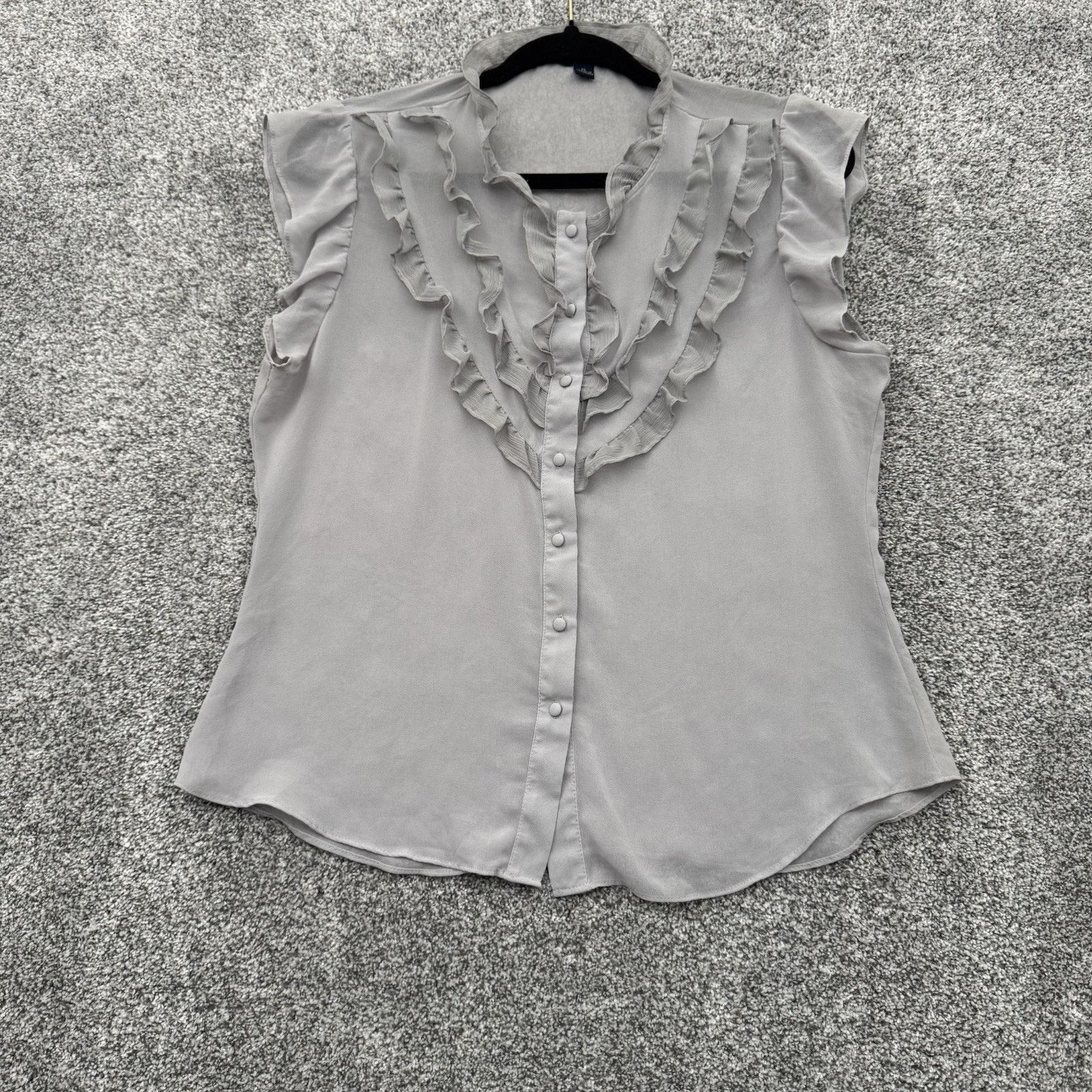 Banana Republic Banana Republic Blouse Womens PL Petite Ruffle Office Chic Size L / US 10 / IT 46 - 1 Thumbnail