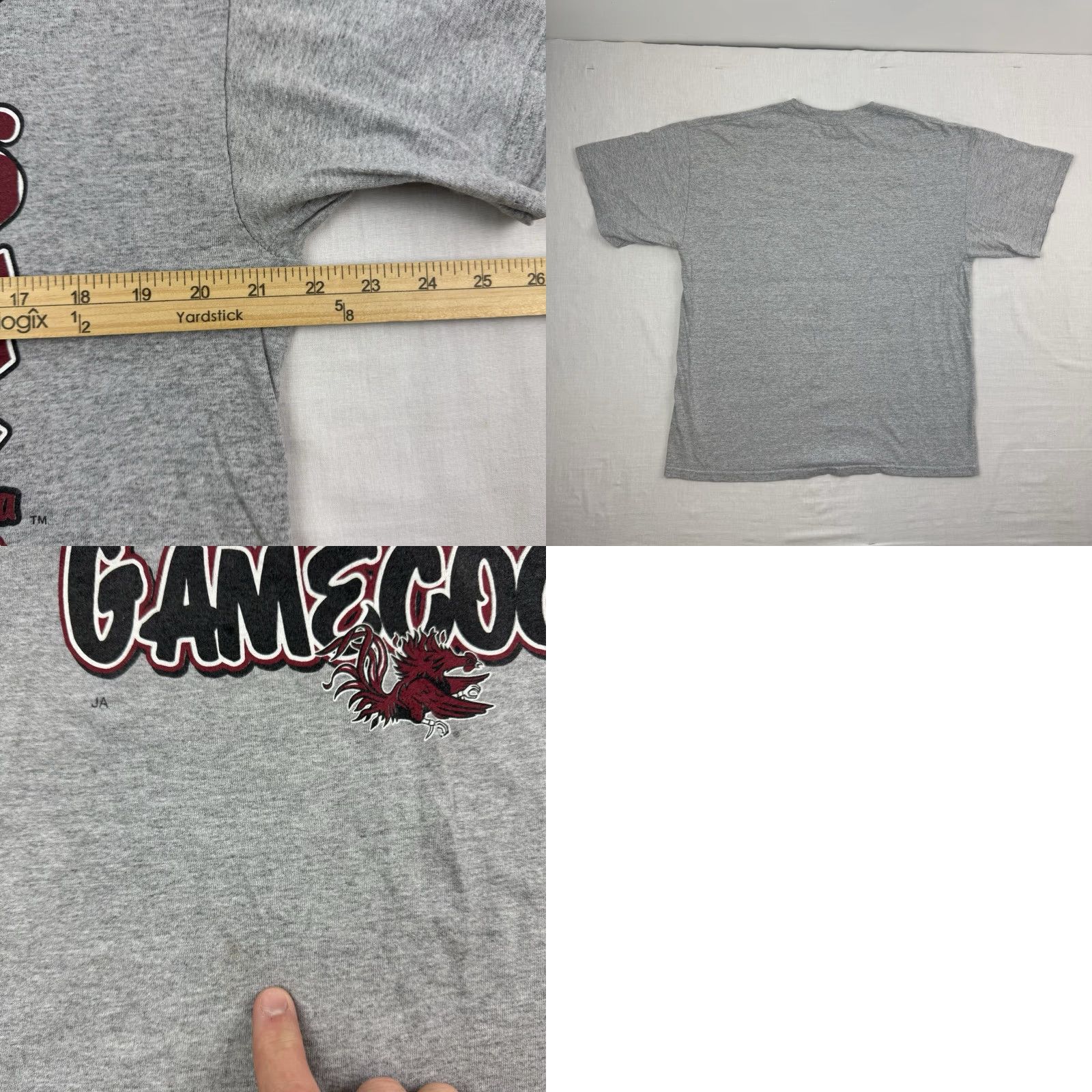 Vintage VINTAGE South Carolina Gamecocks T Shirt Men Large Gray Dog Y2K Sports Graphic Print Size US L / EU 52-54 / 3 - 8 Thumbnail
