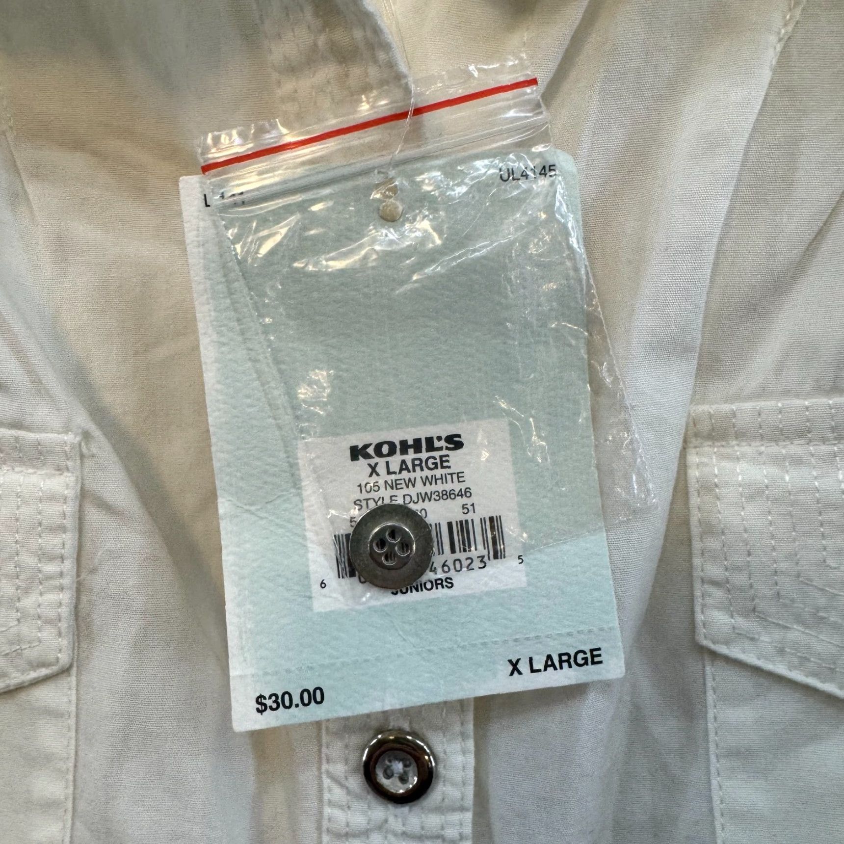 Vintage VINTAGE NEW Y2K Button Up Top Blouse Large White Fairy Grunge Corpcore Office Shirt Womens L Size L / US 10 / IT 46 - 6 Thumbnail
